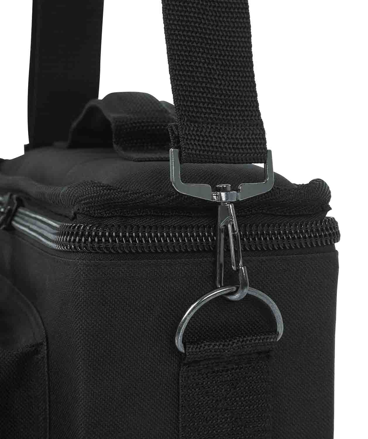 Gator Cases GM-4 DJ Bag for 4 Microphones with Exterior Pockets for Cables - Hollywood DJ