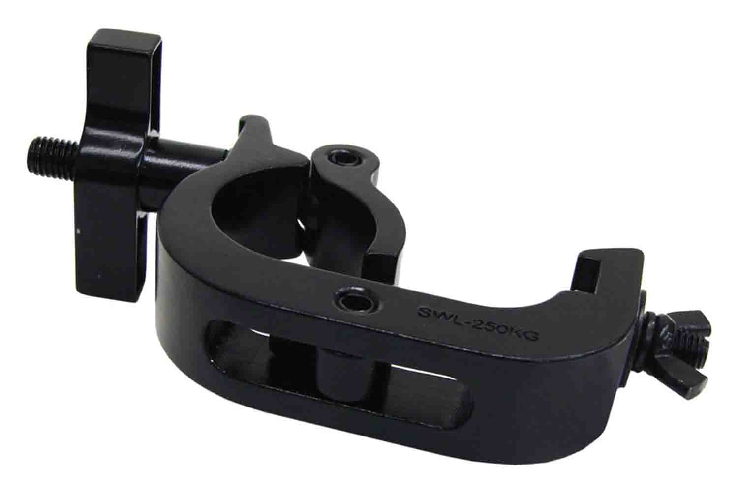Global Truss TRIGGER CLAMP BLK Heavy Duty Hook Style - Black - Hollywood DJ