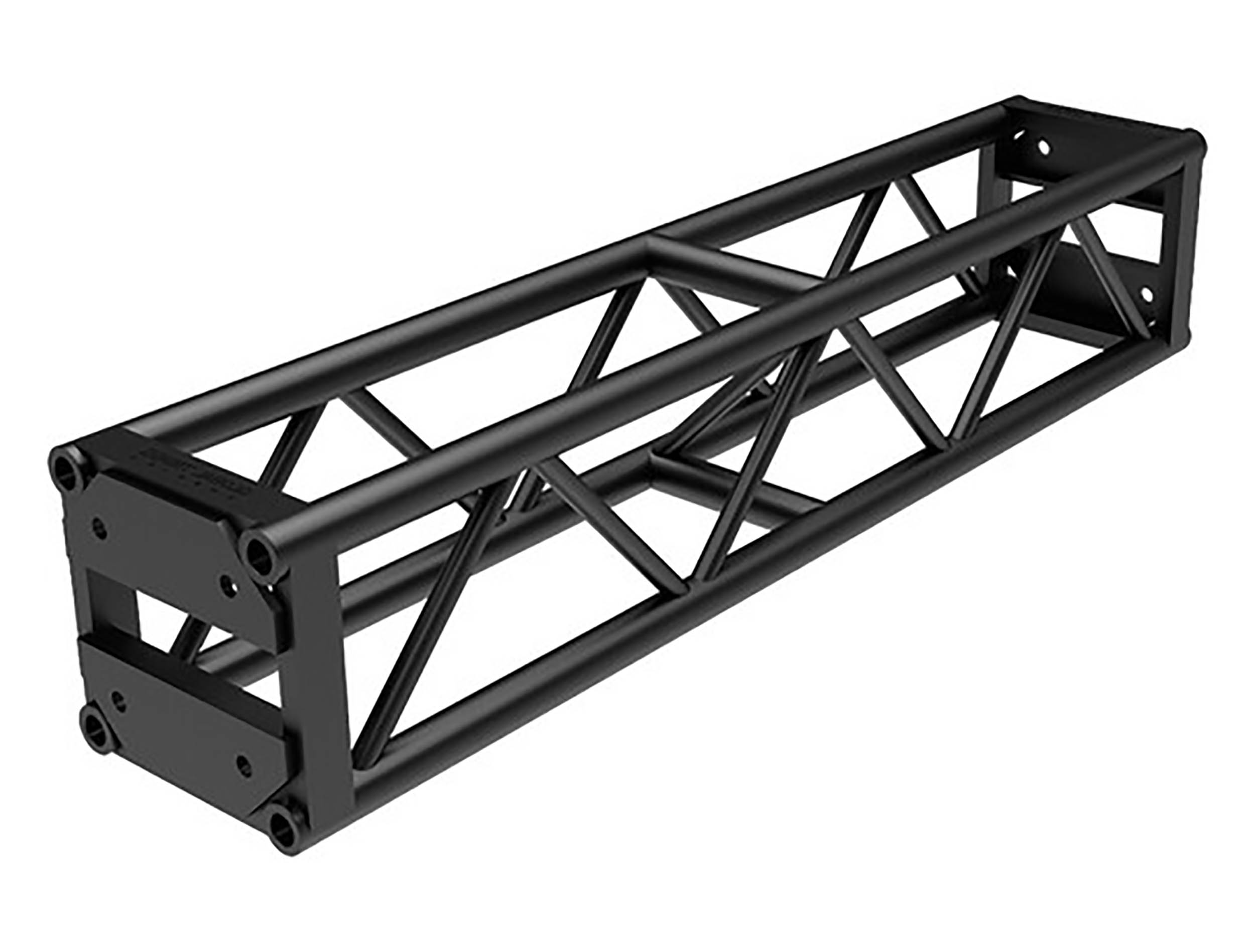 Global Truss DT-GP5-BLK, End Plated Square Truss Straight Segment 5ft - Black - Hollywood DJ