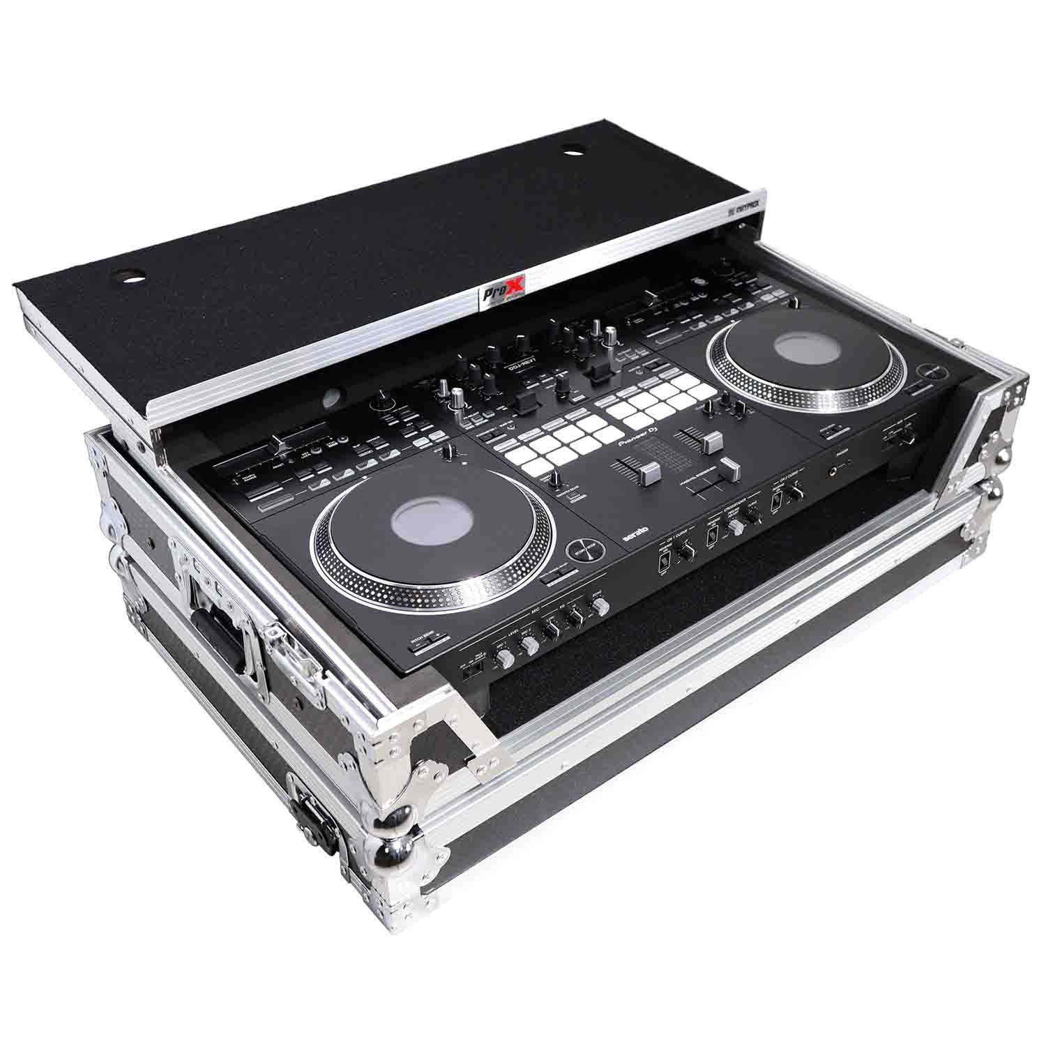 ProX XS-DDJREV7WLT DJ Flight Case for Pioneer DDJ-REV7 DJ Controller with Sliding Laptop Shelf and Wheels - Hollywood DJ