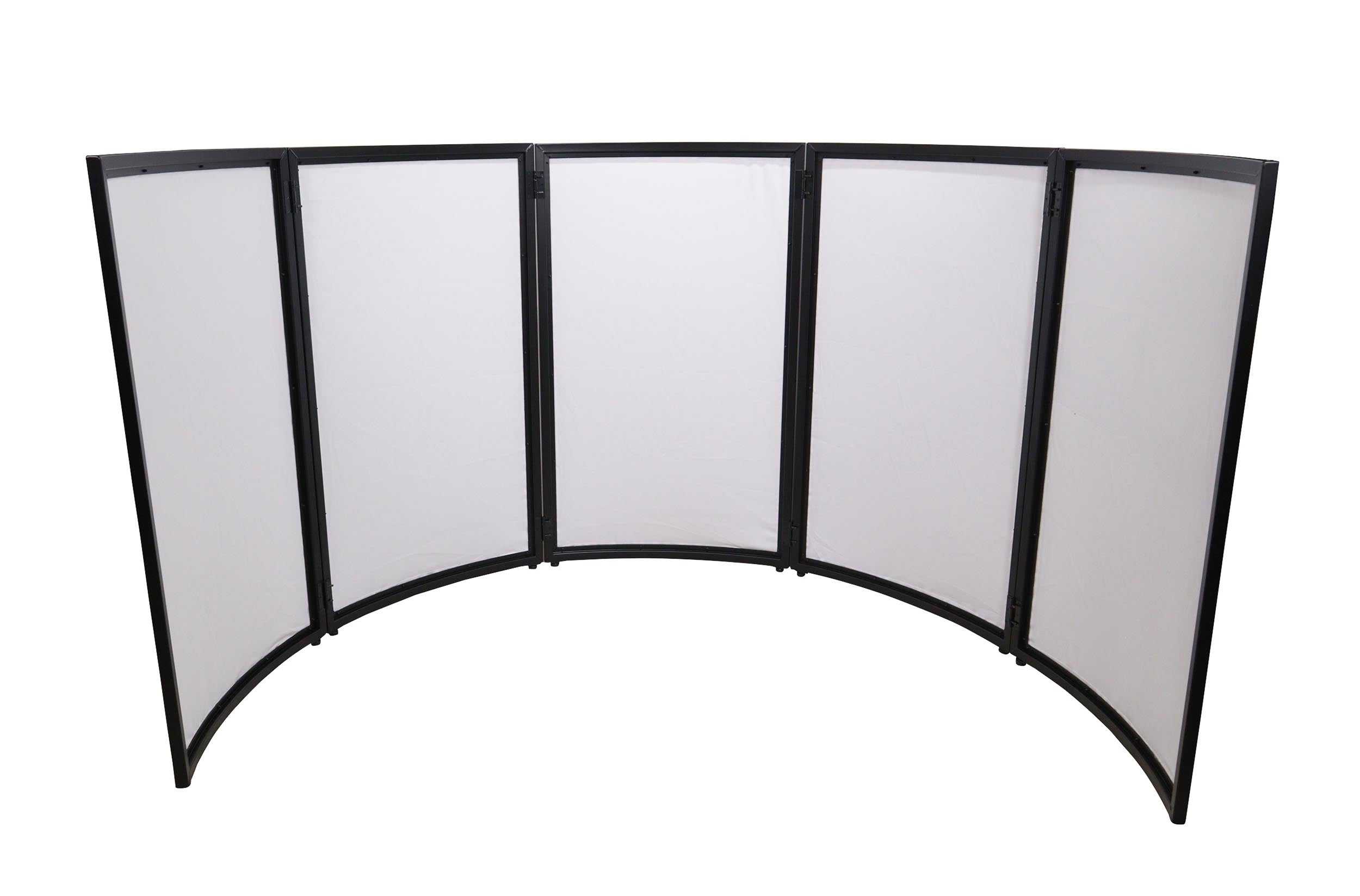 ProX XF-LUNA BLK, DJ Facade 5 Panel Curved with Black White Scrim Kit Black Hardware by ProX Cases