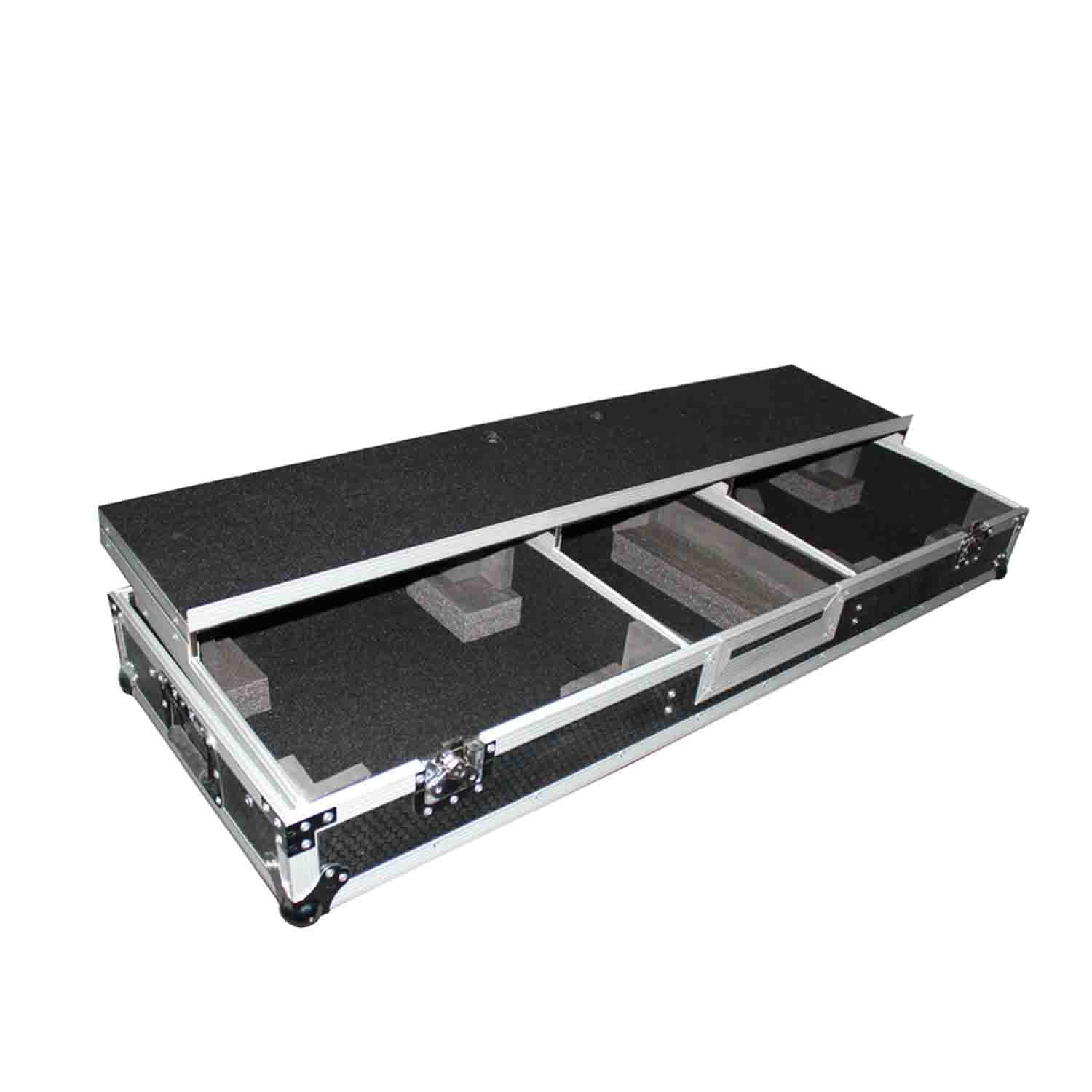 ProX XS-TMC1012WLTFSTND DJ Flight Case Coffin For 10" or 12" Mixer and 2 1200 style Turntables in Standard Mode - Hollywood DJ