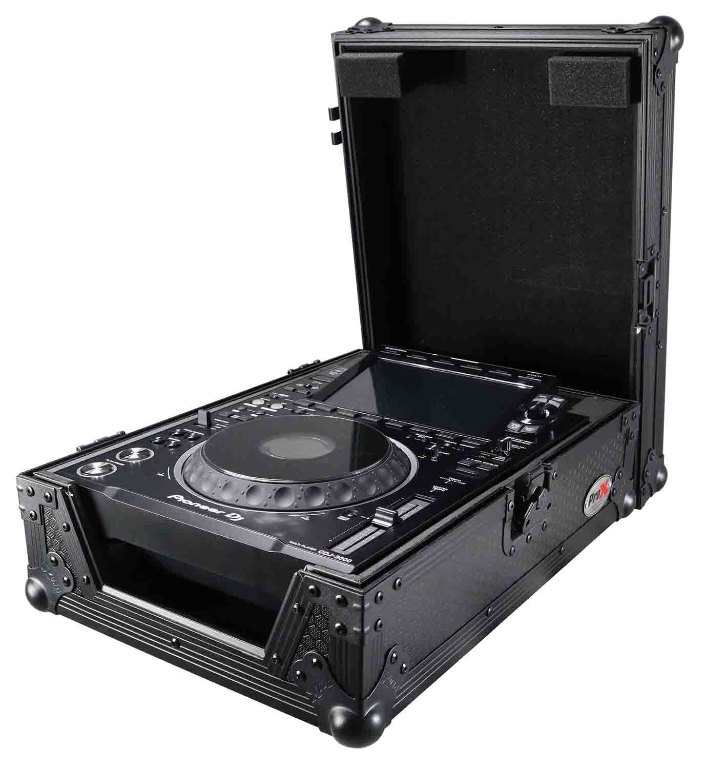 ProX XS-CDBL, DJ Flight Case for Large Format CD-Media Player - Black - Hollywood DJ