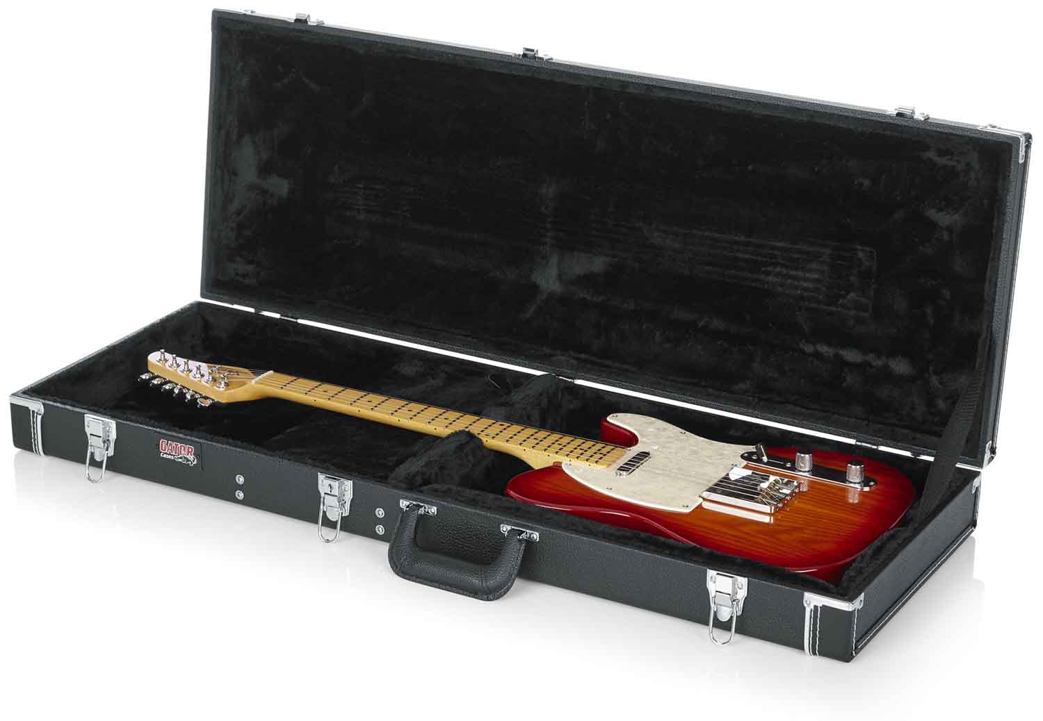 Gator Cases GW-ELECTRIC Deluxe Wood Case for Electric Guitars - Black - Hollywood DJ