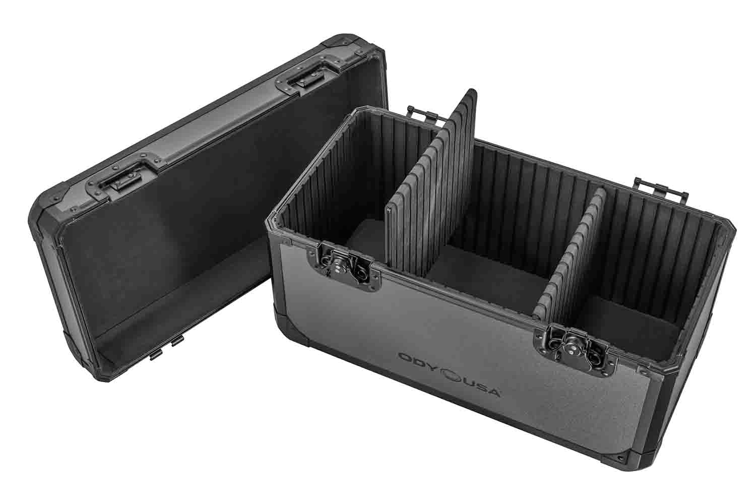 Odyssey K7120BLG Utility Case for 120 7" Vinyl Records - Black & Gray - Hollywood DJ