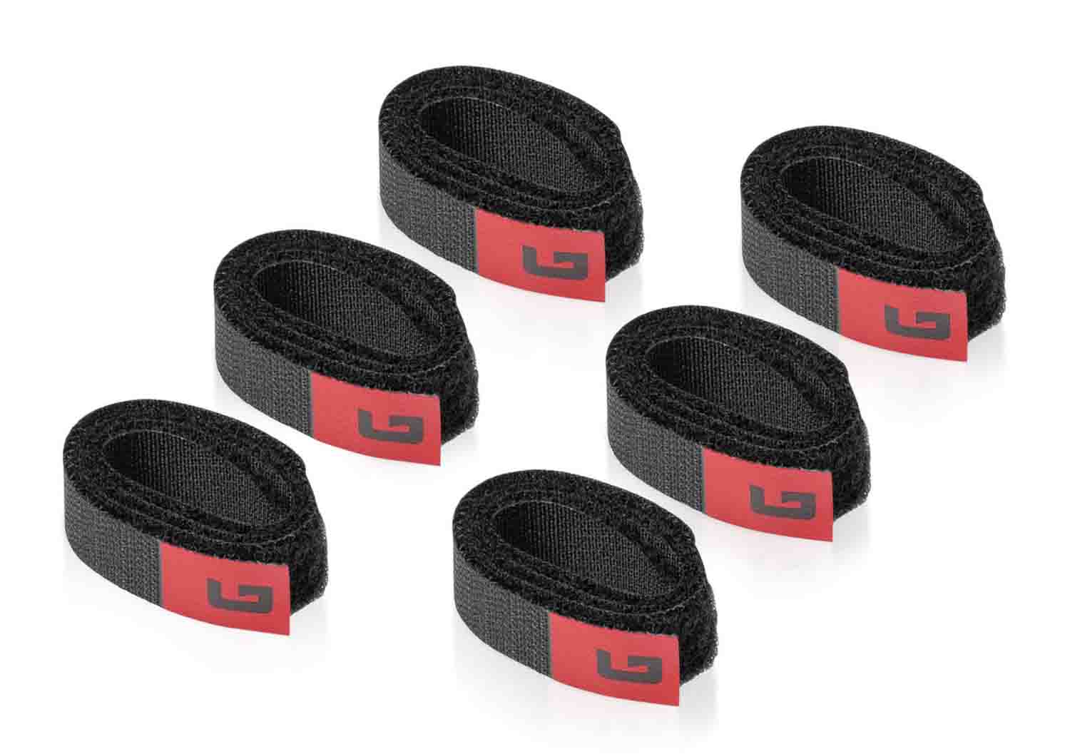 Gator Frameworks GFWIDCTCABLEWRAP6PK 6 Pack of Cable Management Hook and Loop Wraps - Hollywood DJ