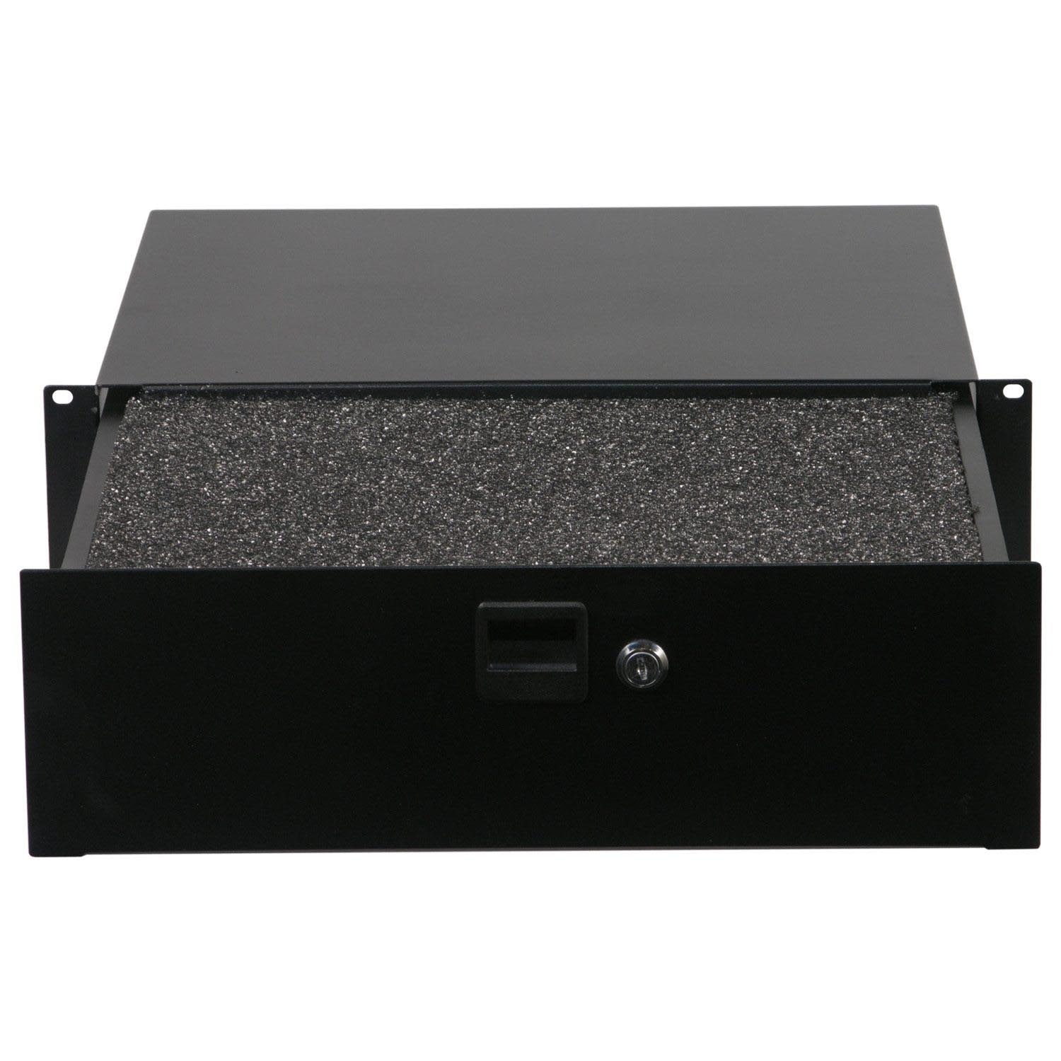 Odyssey ADFRD03 3U Rack Mountable Drawer With Interior Diced Foam - Hollywood DJ