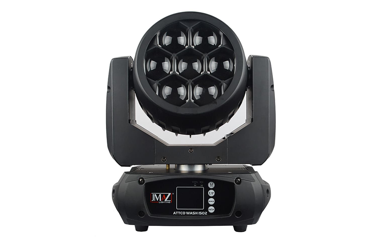 JMAZ JZ3008 LED Moving Head ATTCO WASH 150Z With Zoom (6°-60°) And 7 Quad (RGBW) LEDs - Hollywood DJ