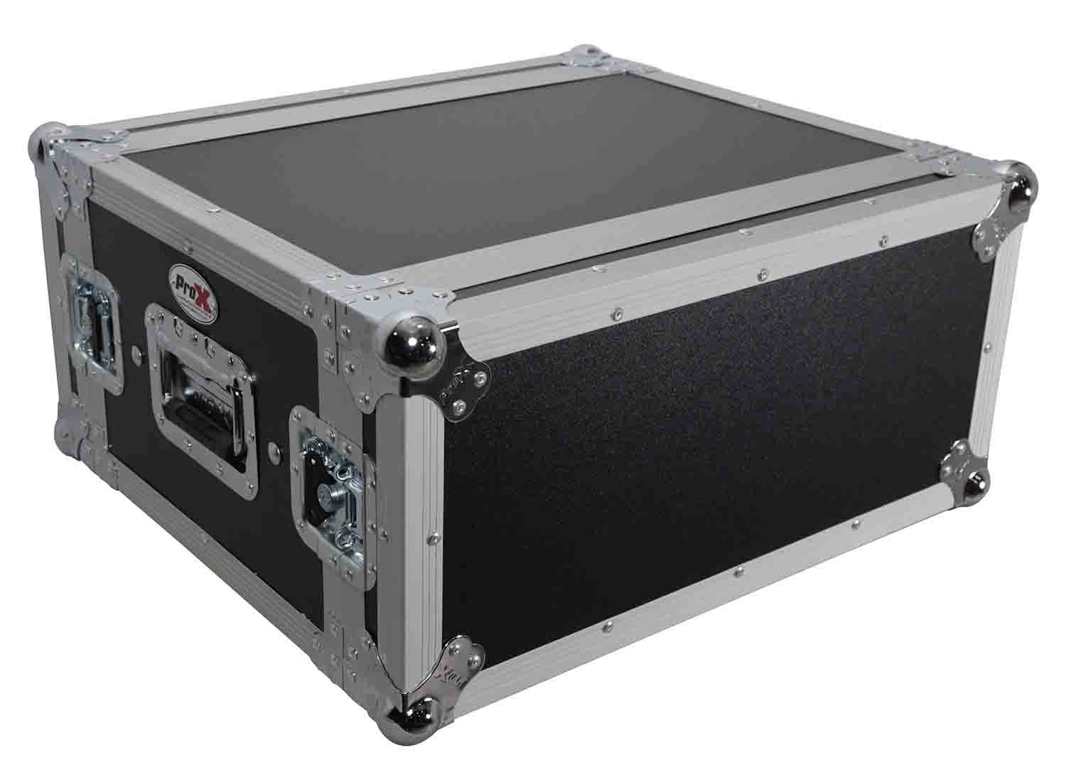 ProX T-4RSP14, 4U Vertical Shockproof Effects Rack 14" Depth Rail to Rail with Handles - Hollywood DJ
