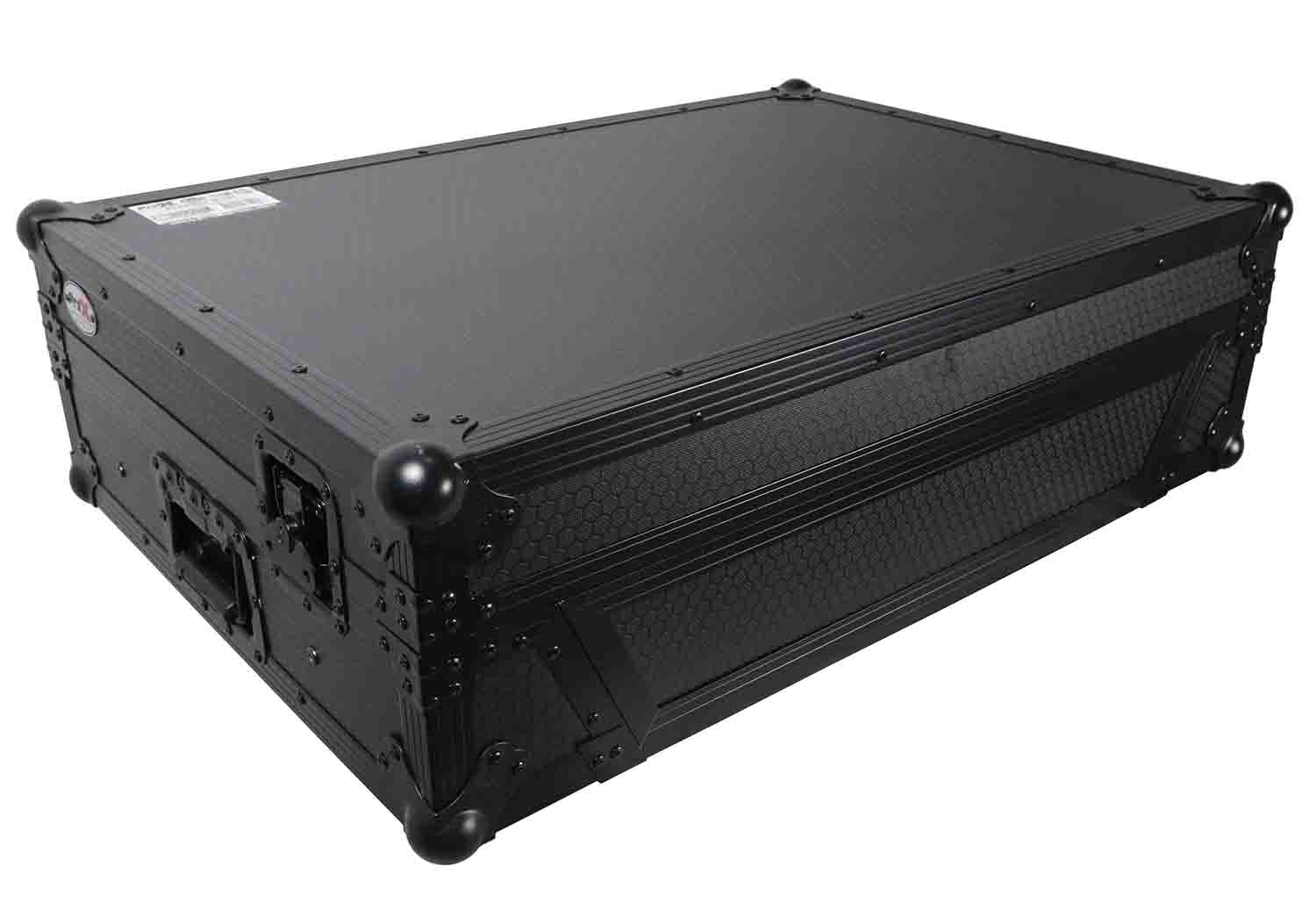 ProX XS-PRIME4 WLTBL Flight Case for Denon Prime 4 DJ Controller with Sliding Laptop Shelf - Black Finish - Hollywood DJ