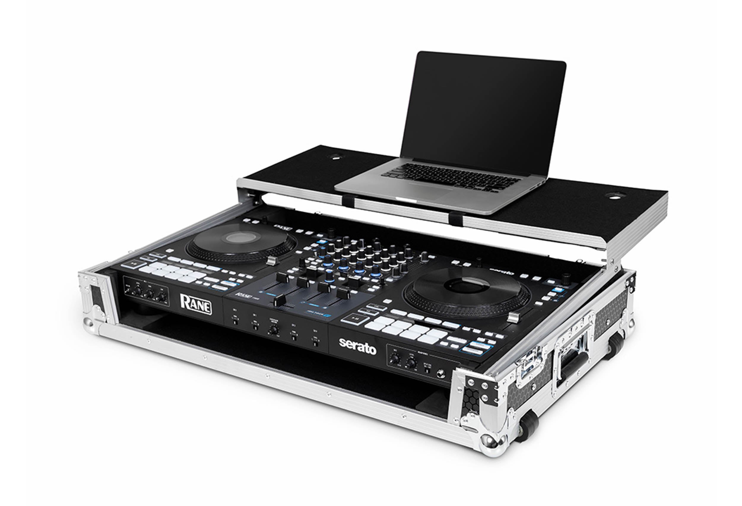 Headliner HL10014 Flight Case for Rane Four with Laptop Platform and Wheels - Hollywood DJ