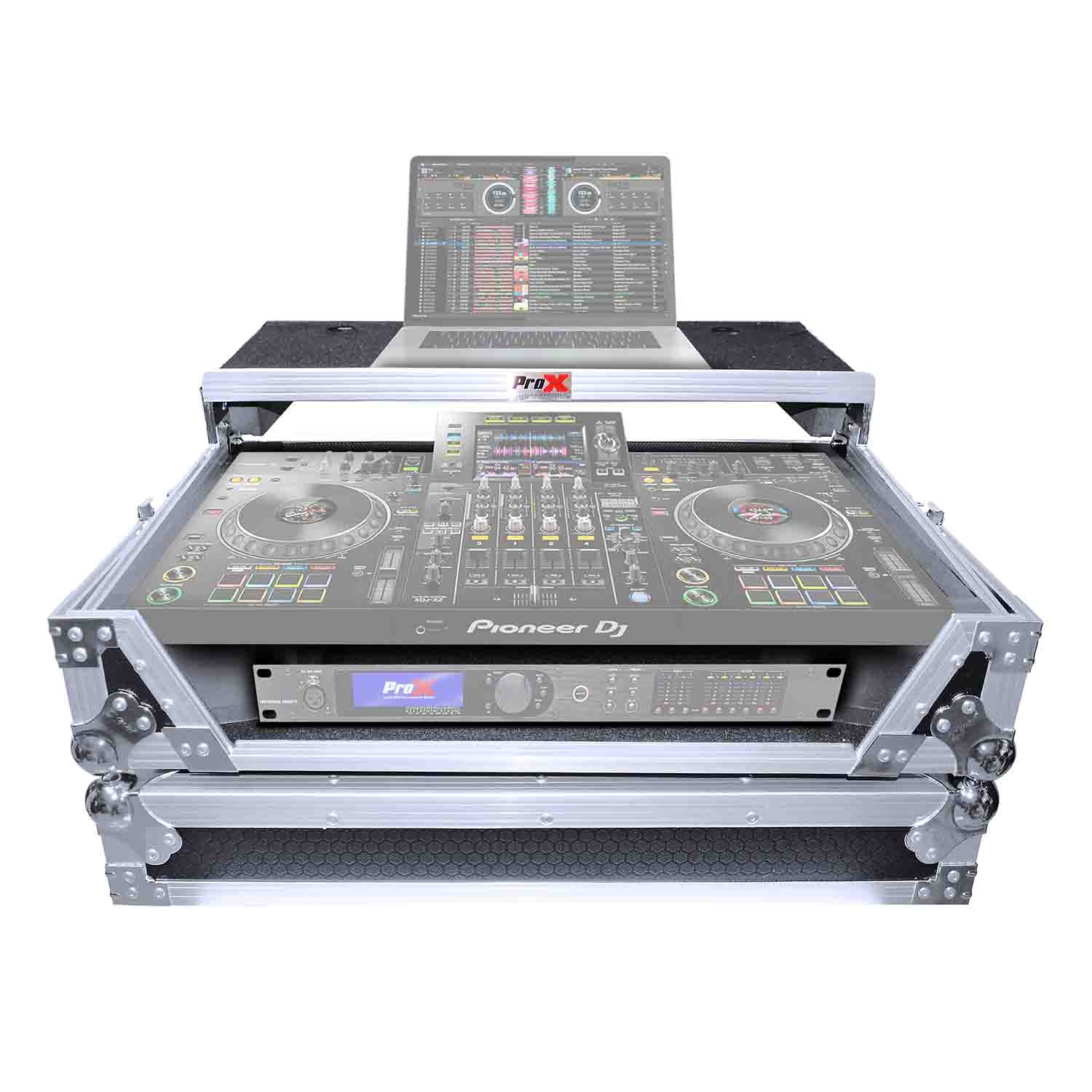 ProX XS-XDJXZ WLT, Flight Case for Pioneer XDJ-XZ Standalone DJ System with Sliding Laptop Shelf and Wheels - Hollywood DJ