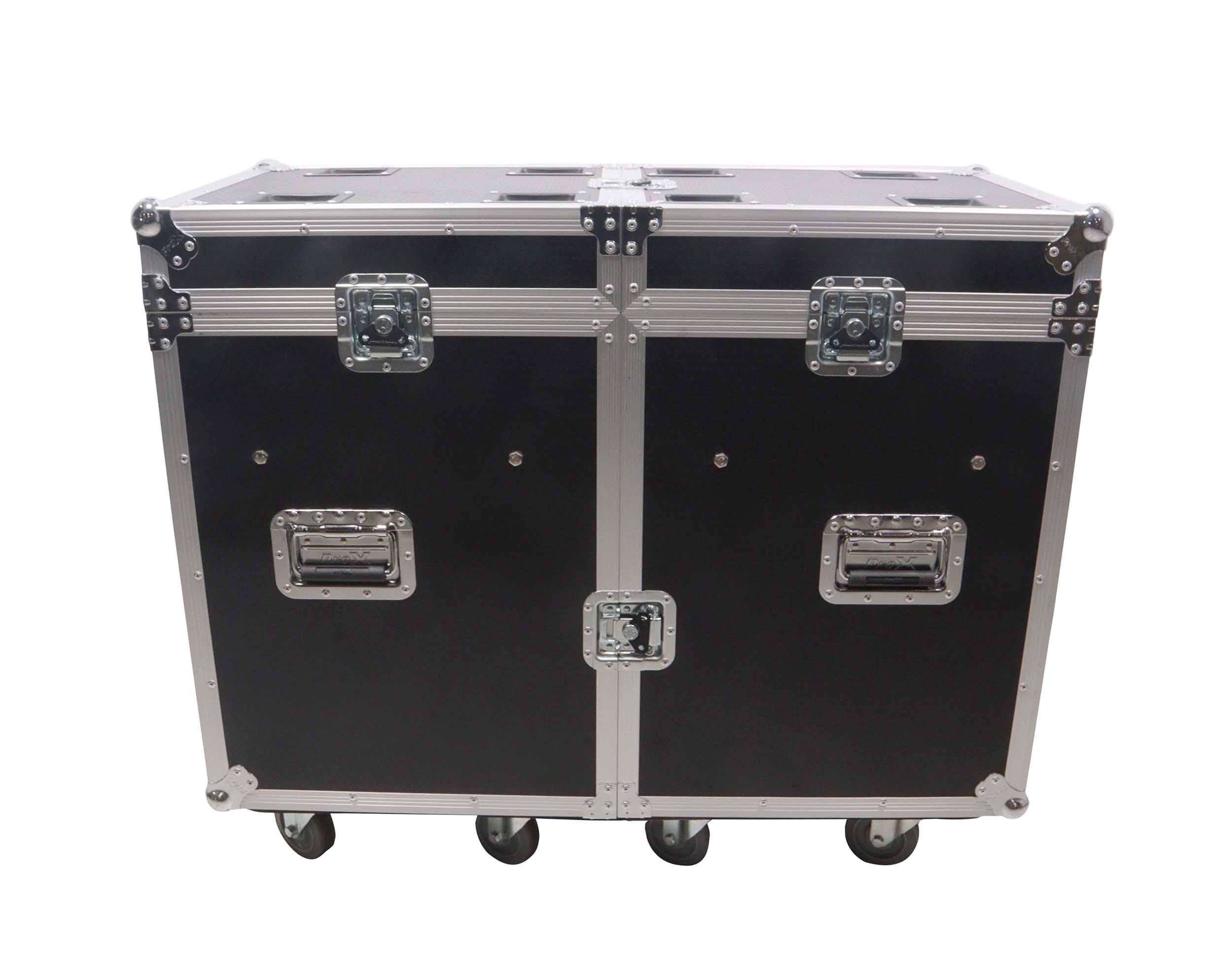 ProX XS-MH275X2W, ATA Flight Style Road Case for (2) Moving Head Lighting Fixtures with (6) 4-inch Casters by ProX