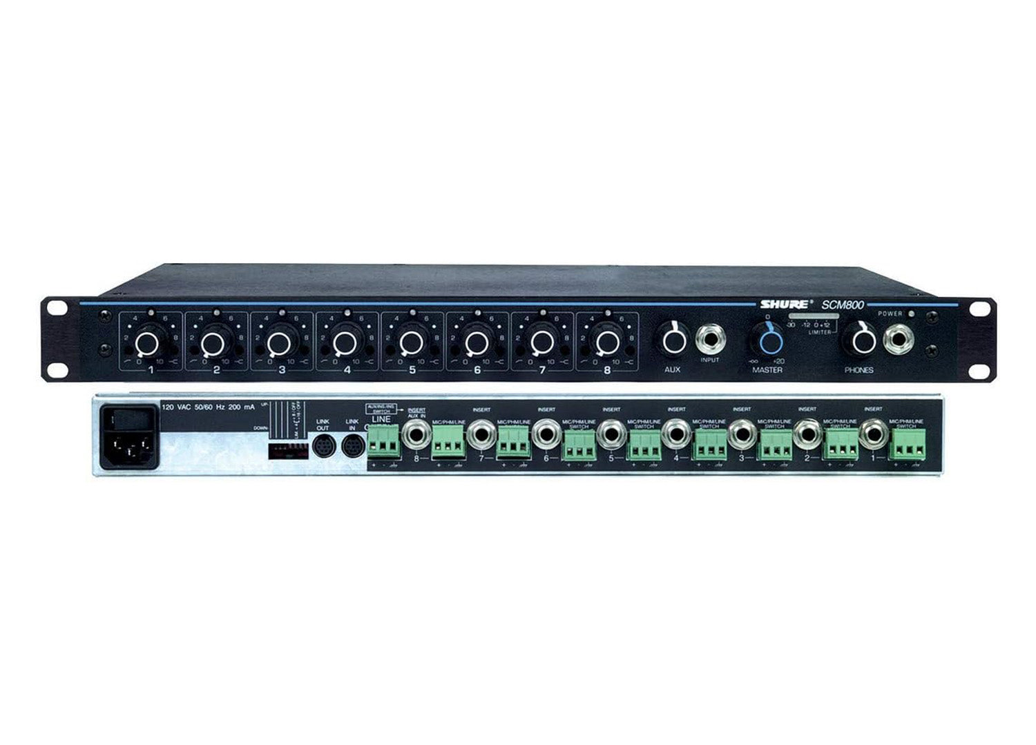 Shure SCM800 Eight Channel Microphone Mixer - Hollywood DJ