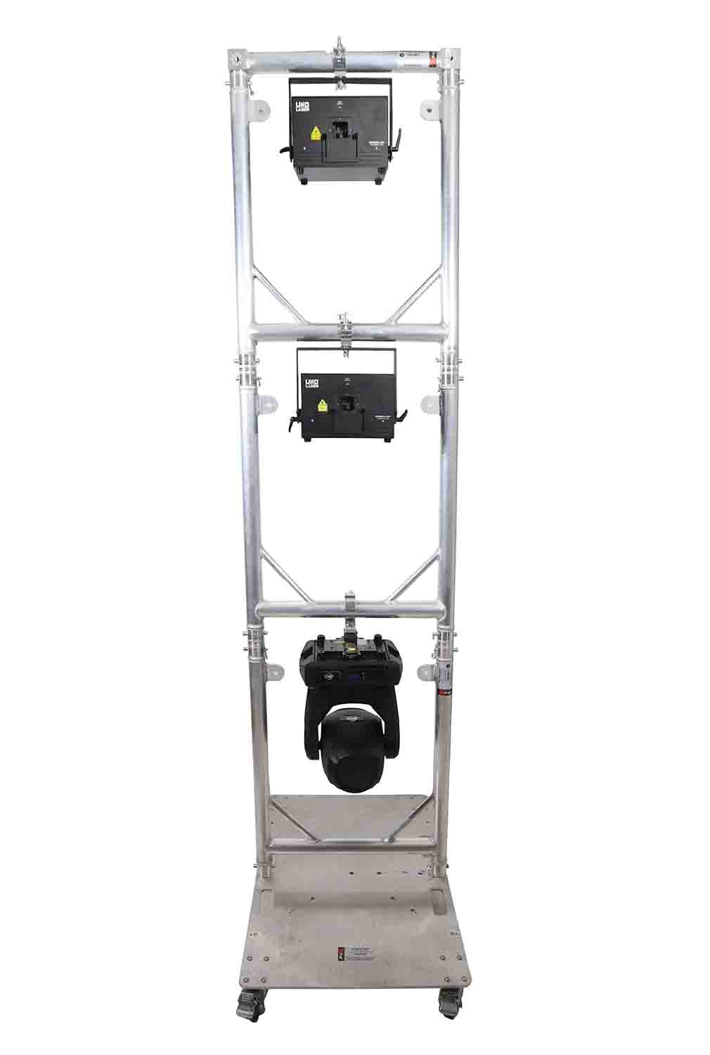 ProX XT-GRU-PKGX3, Truss Modular 3X Rapid U Grid Trio Package with Rolling Aluminum Baseplate - Hollywood DJ