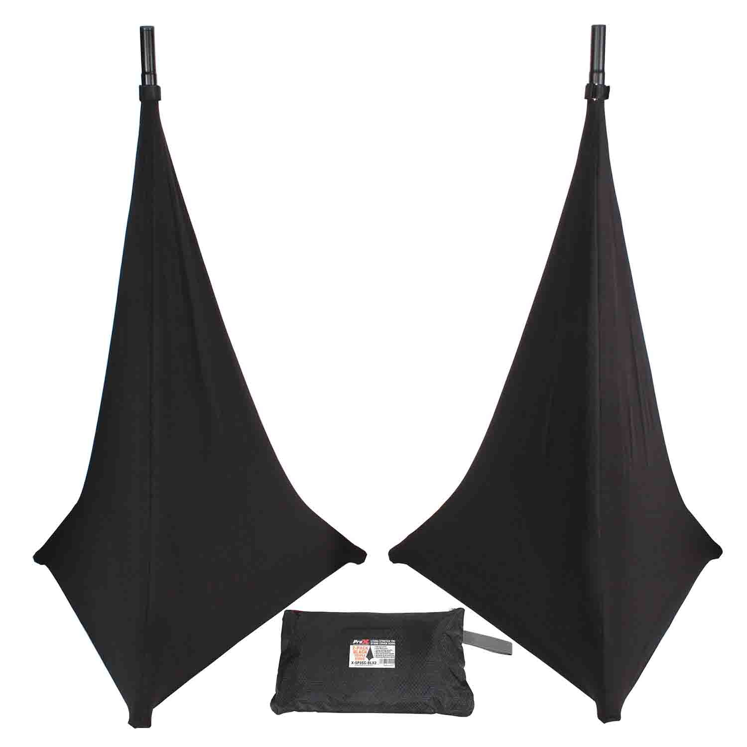 REPLACEMENT SCRIMS ProX X-SP3SC-X2 Two Pack of Three Side Speaker Stand Cover Scrim - Hollywood DJ
