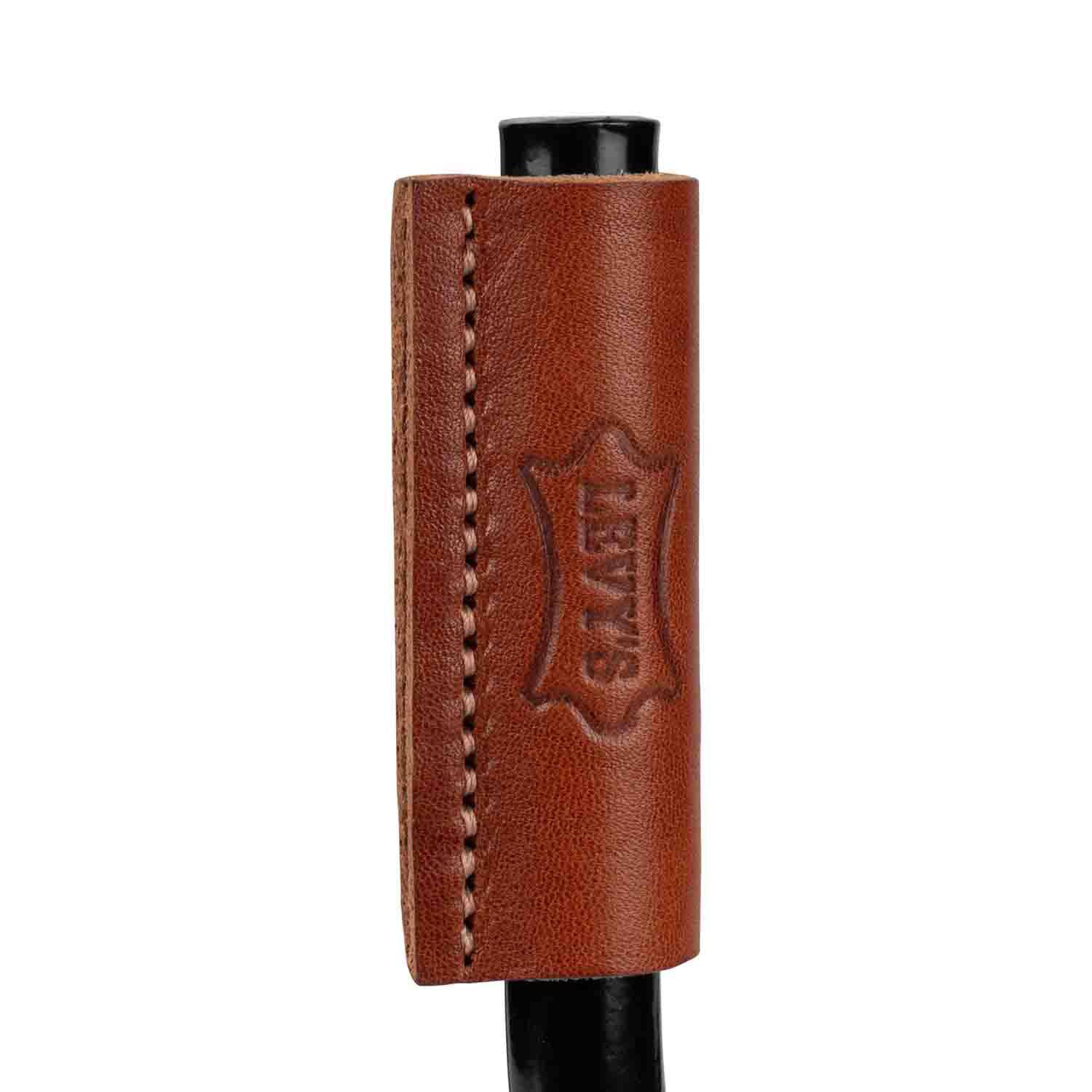Levy's Leathers LVY-FGHNGR-BKTN Black Forged Guitar Hanger with Tan Leather - Hollywood DJ