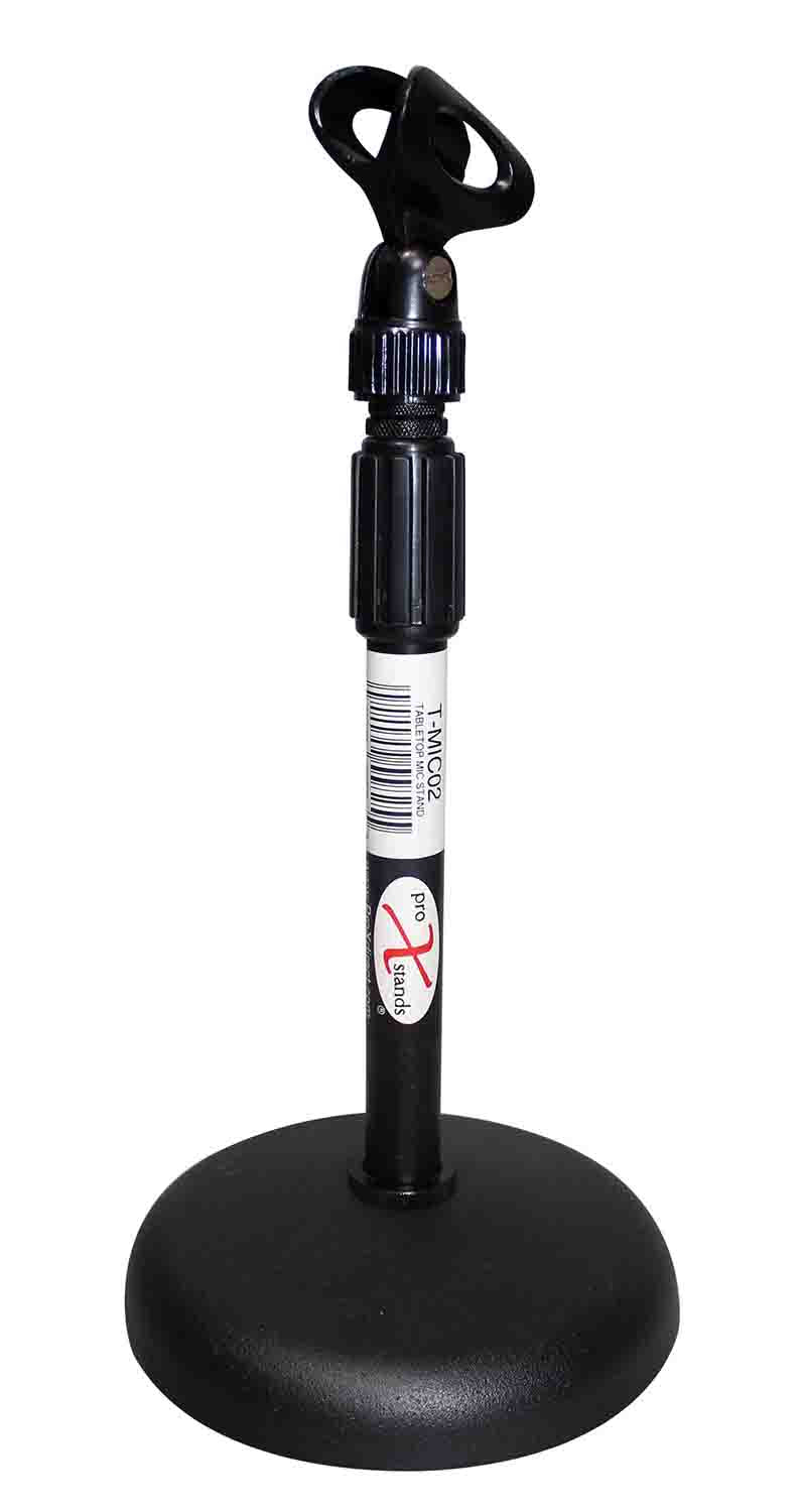 ProX T-MIC02 Desktop Microphone Stand with 6" Round Base - Hollywood DJ