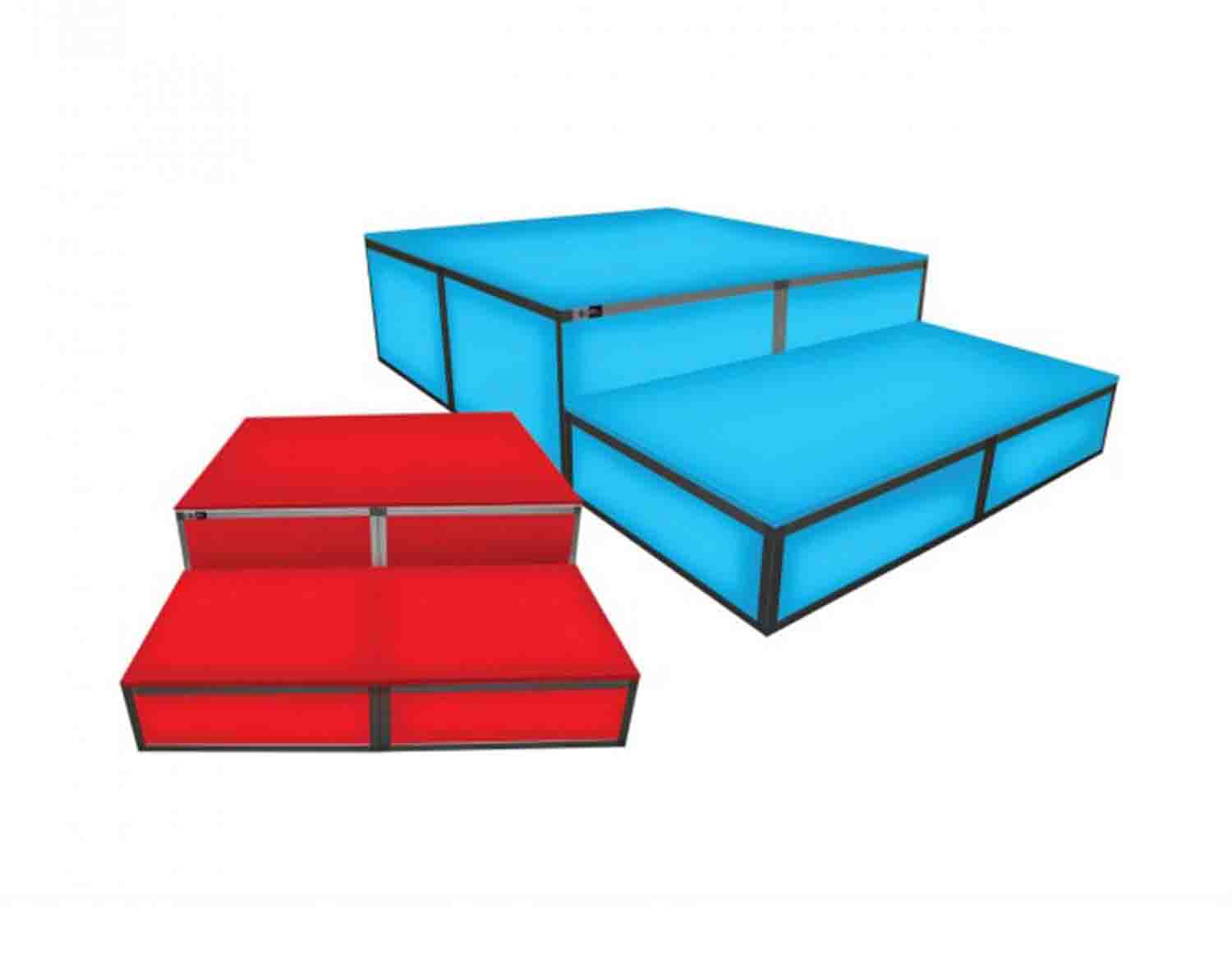 ProX XSA-8SX2, LUMOStage Set of Two Acrylic Side Panels with Velcro - 8 Inch - Hollywood DJ