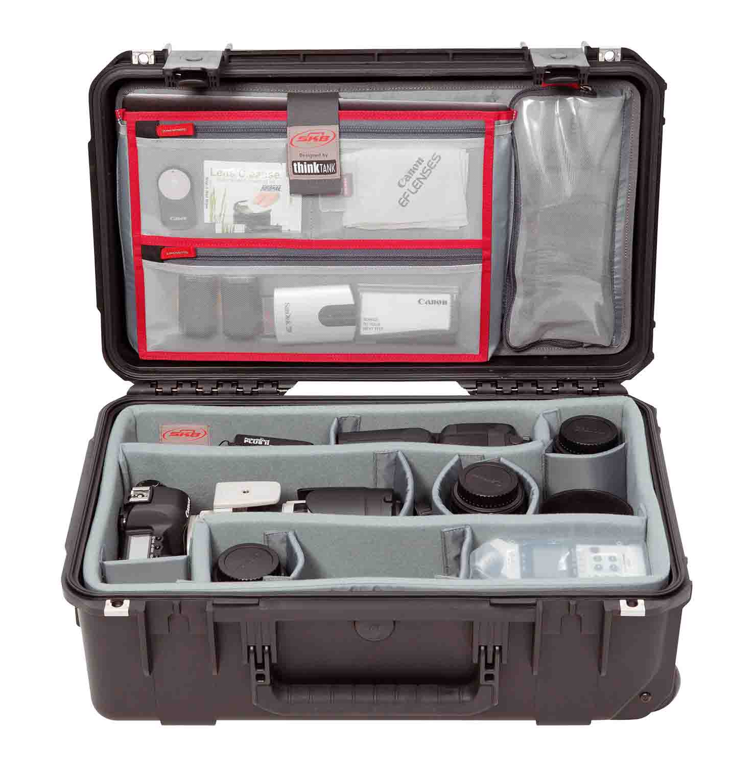 SKB Cases 3i-2011-7DL iSeries 2011-7 Rolling Waterproof Case with Think Tank Dividers and Lid Organizer - Hollywood DJ