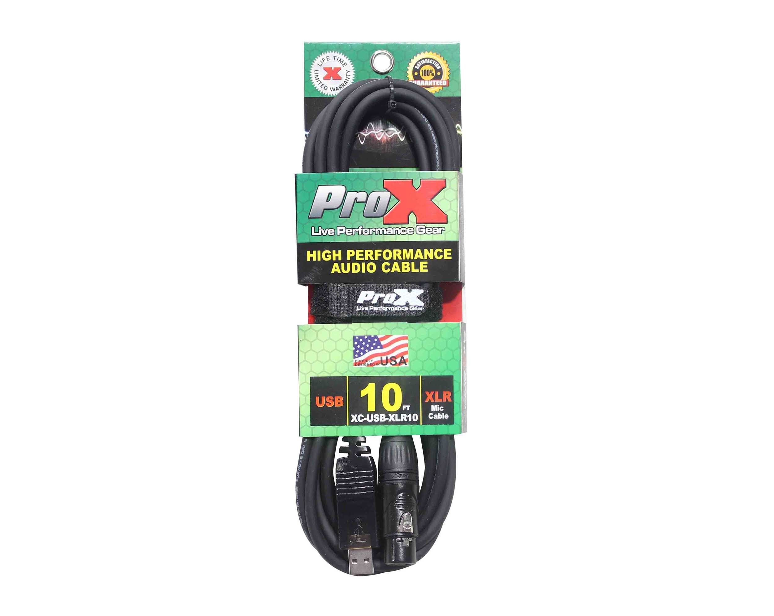 ProX XC-USB-XLR10 XLR-F to USB High Performance Audio Cable - 10 Feet by ProX Cases