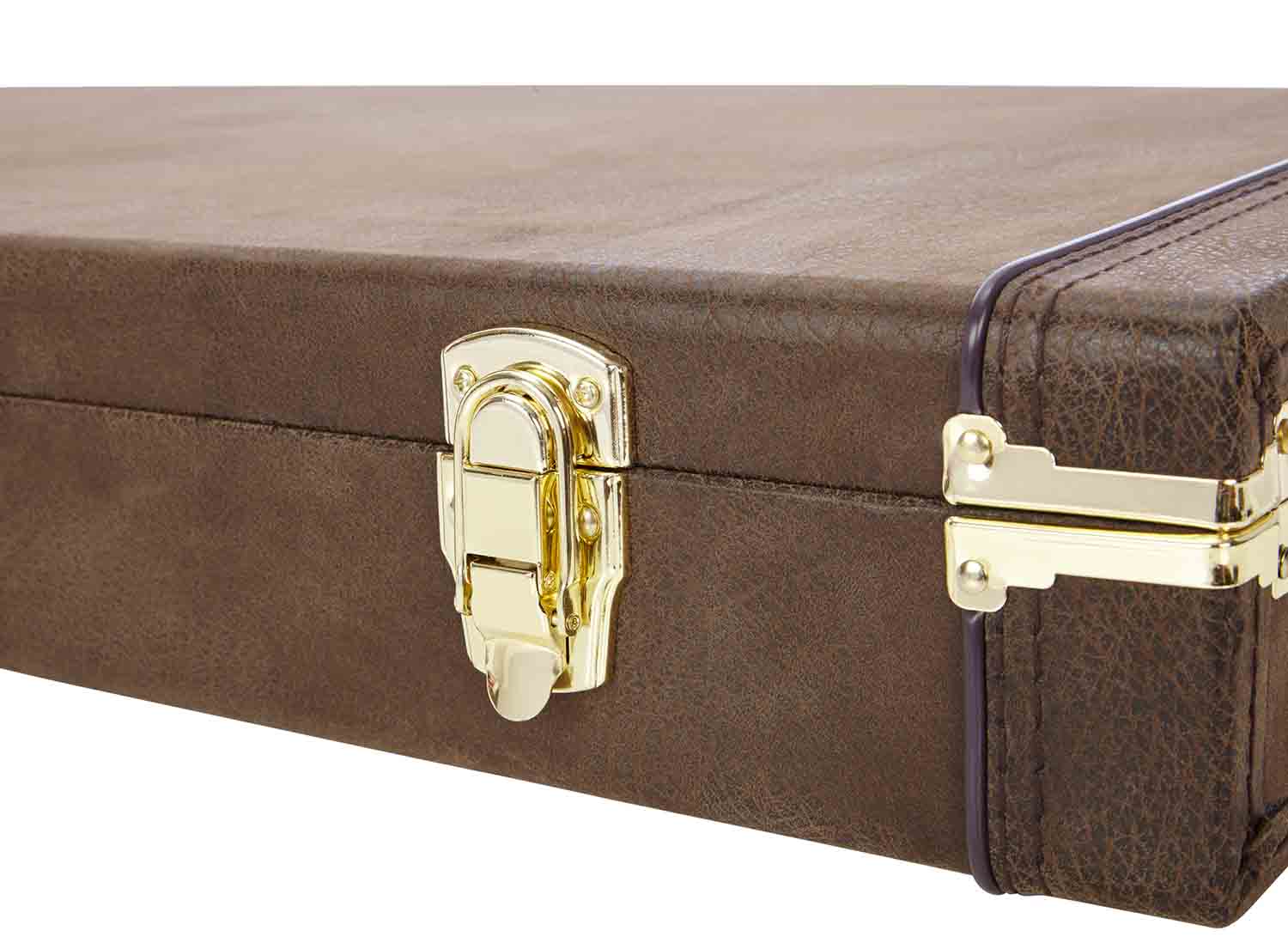 Gator Cases GW-ELECT-VIN Deluxe Wood Case for Electric Guitars - Vintage Brown - Hollywood DJ