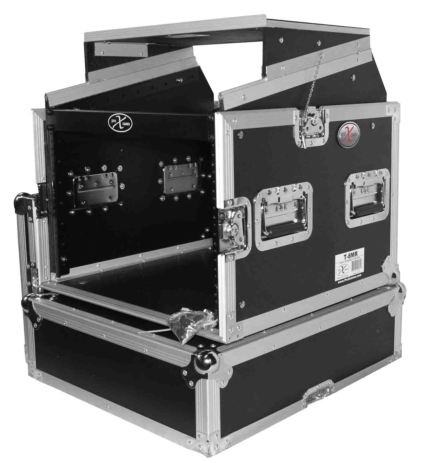 ProX T-8MRSS 8U Rack x 10U Top Mixer DJ Combo Flight Case - Hollywood DJ