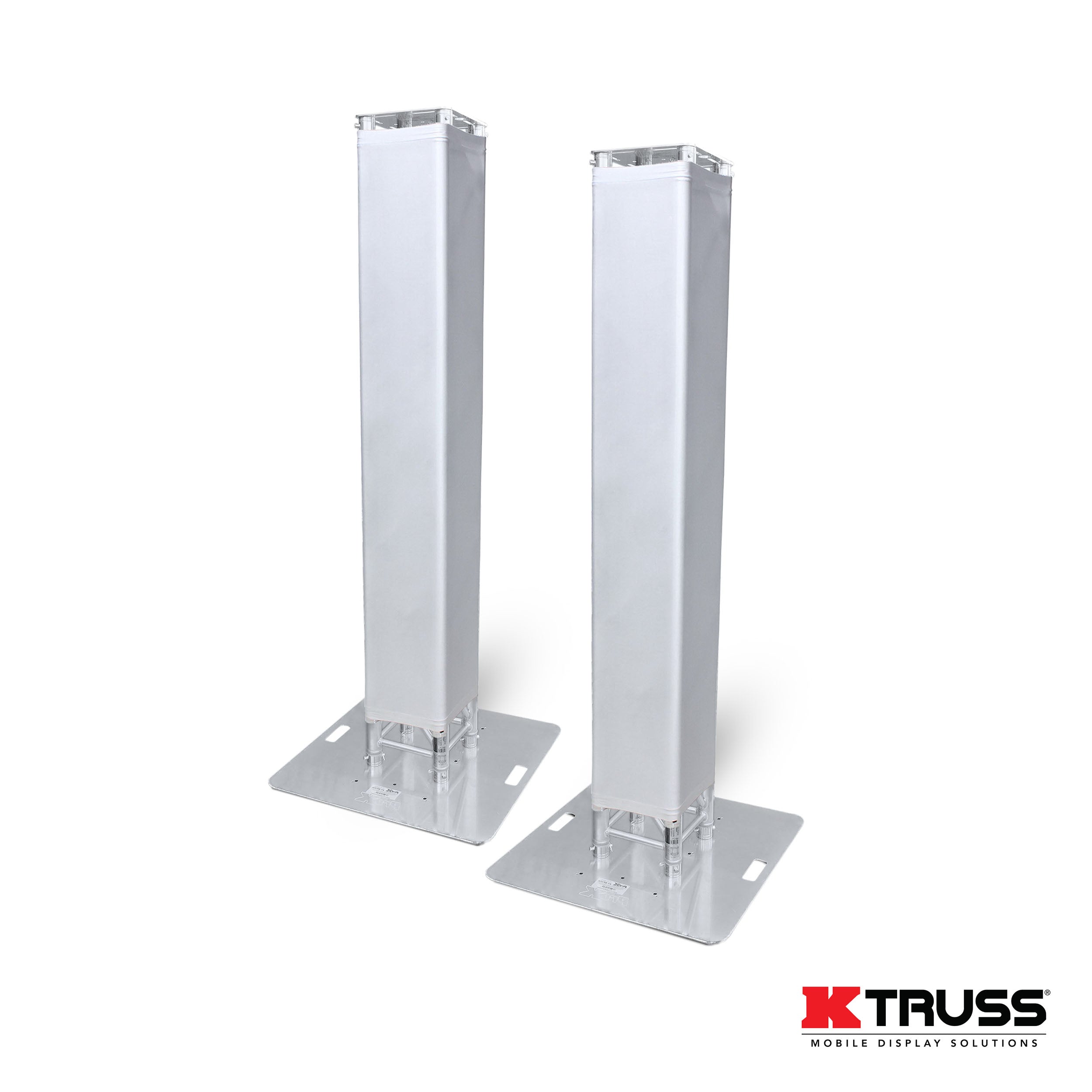 ProX KT-SQ656TOTEMTCX2, K-Truss 6.56 Lightweight Square Truss Totem Full Package Includes White Scrim, Top Plate and Base Plate ProX Cases