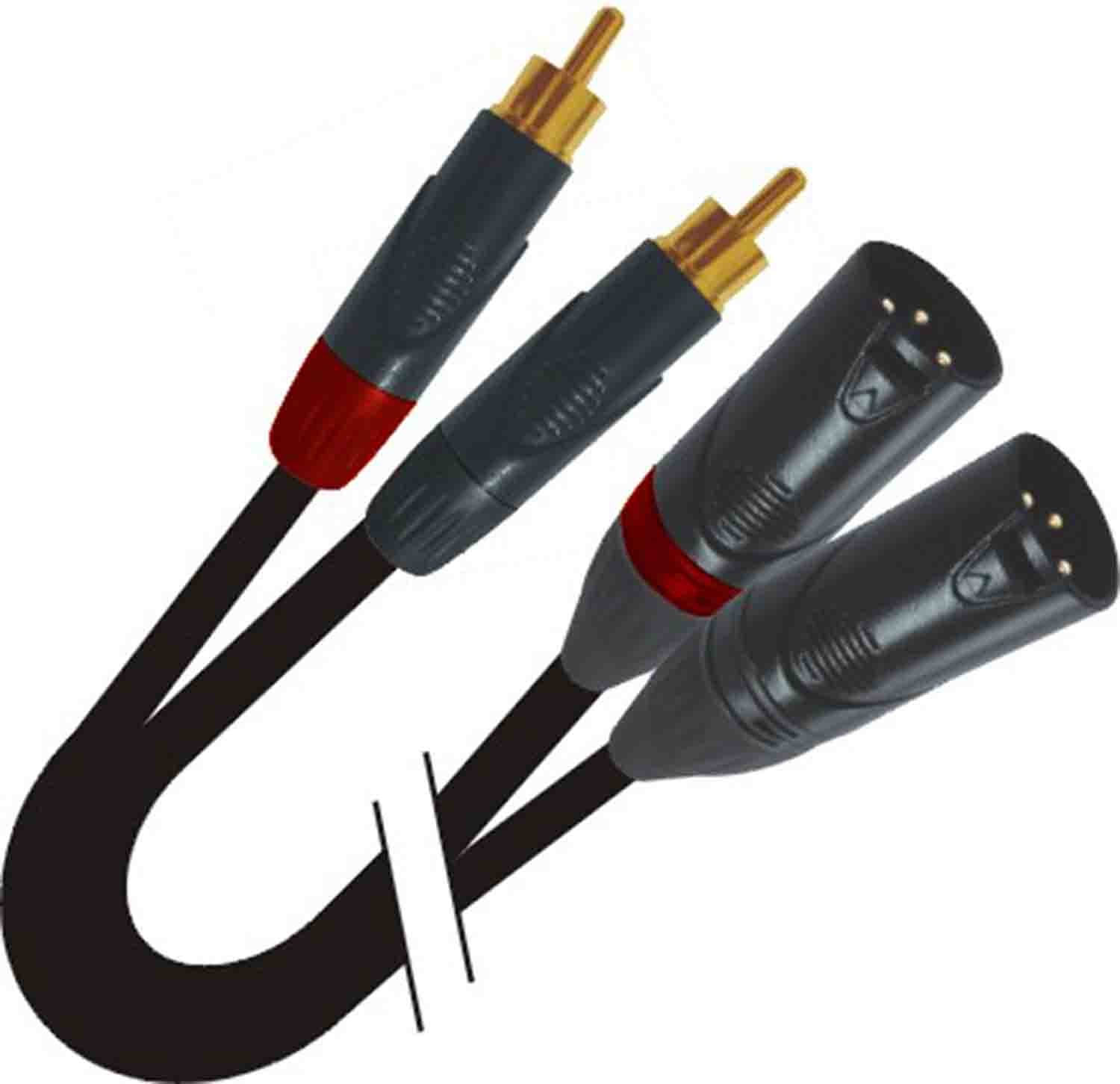 Prox XC-DRXM05 Unbalanced Dual RCA-M to Dual XLR3-M High Performance Audio Cable - 5 Feet - Hollywood DJ