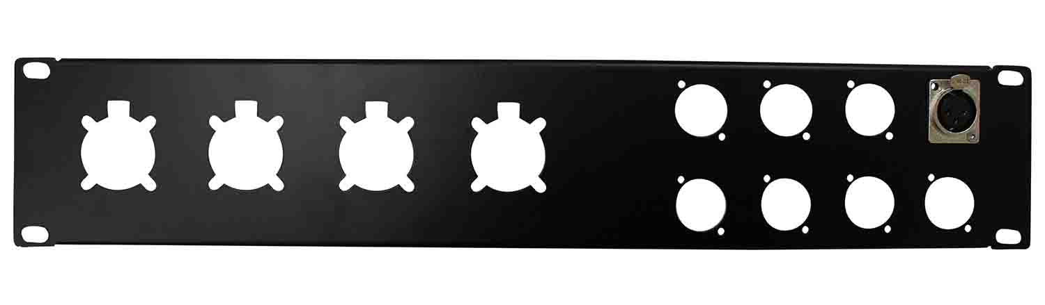 ProX T-P2-4X8 2 Unit Unloaded Patch Panel for 8 XLR and 4 NL4 Speakon or NAC3 Powercon - Hollywood DJ