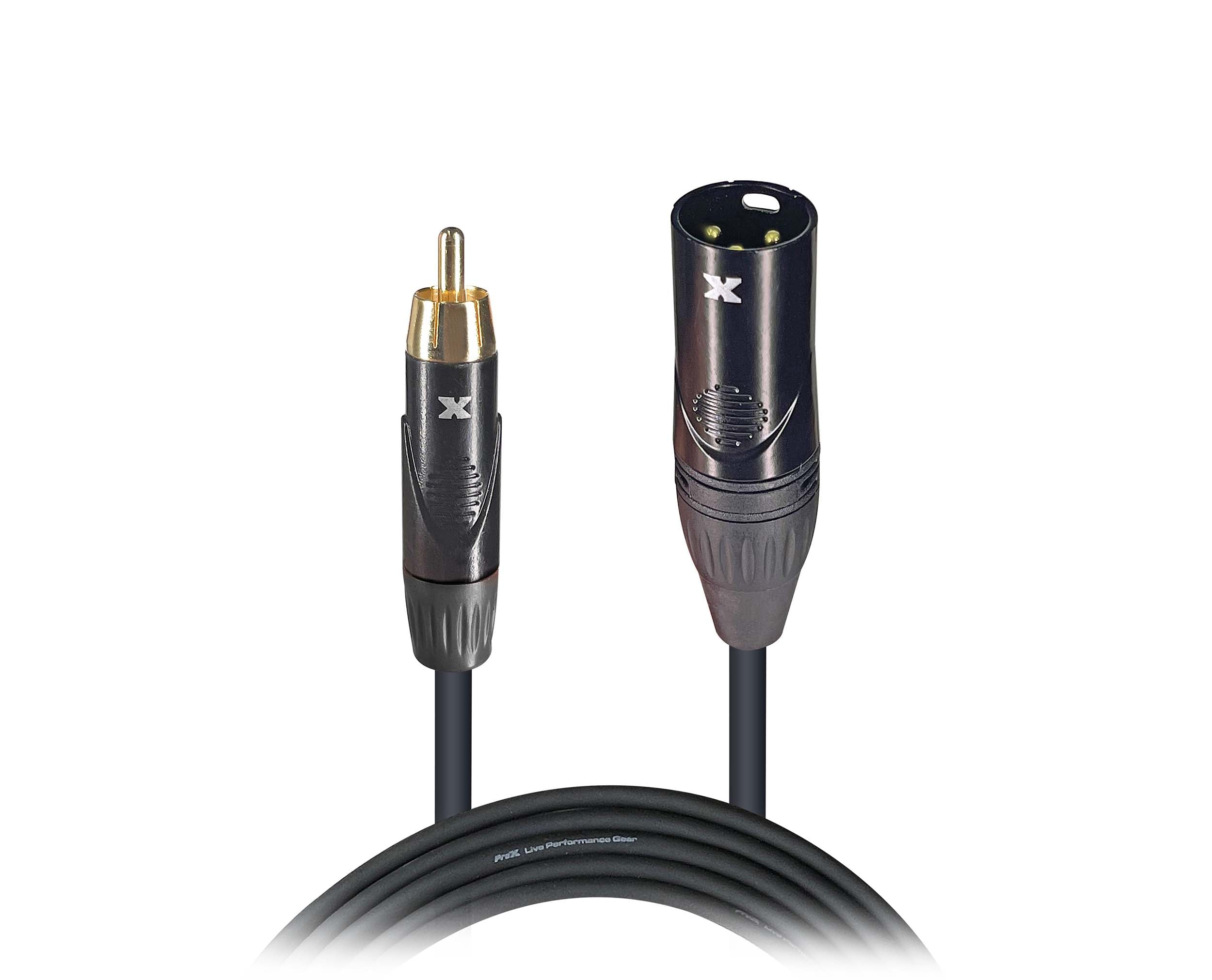 Prox XC-RXM05 Unbalanced RCA to XLR3-M High Performance Audio Cable - 5 Feet by ProX Cases