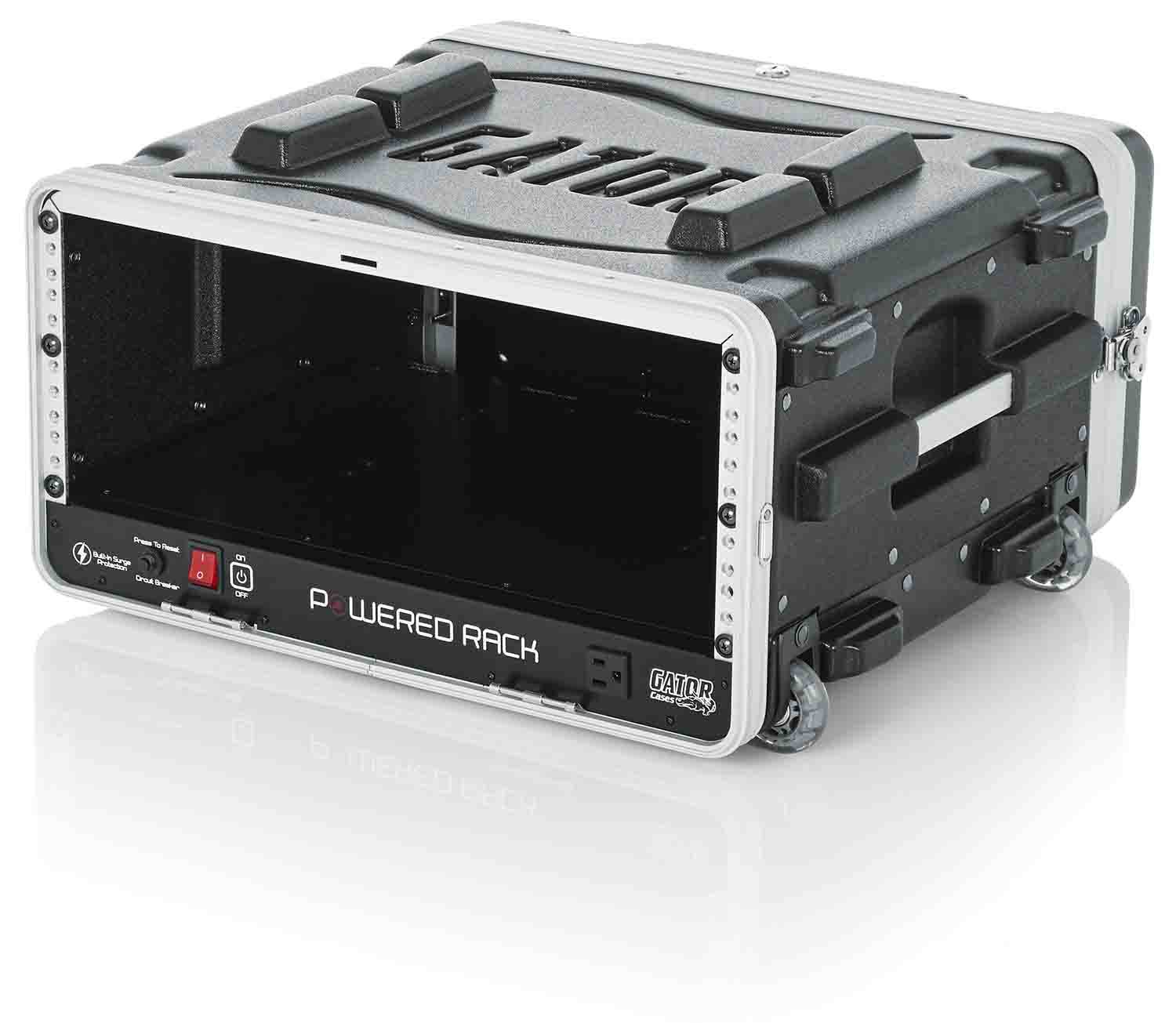 Gator Cases GRR-4PL-US Powered Rolling Molded 4U Rack Case - Hollywood DJ
