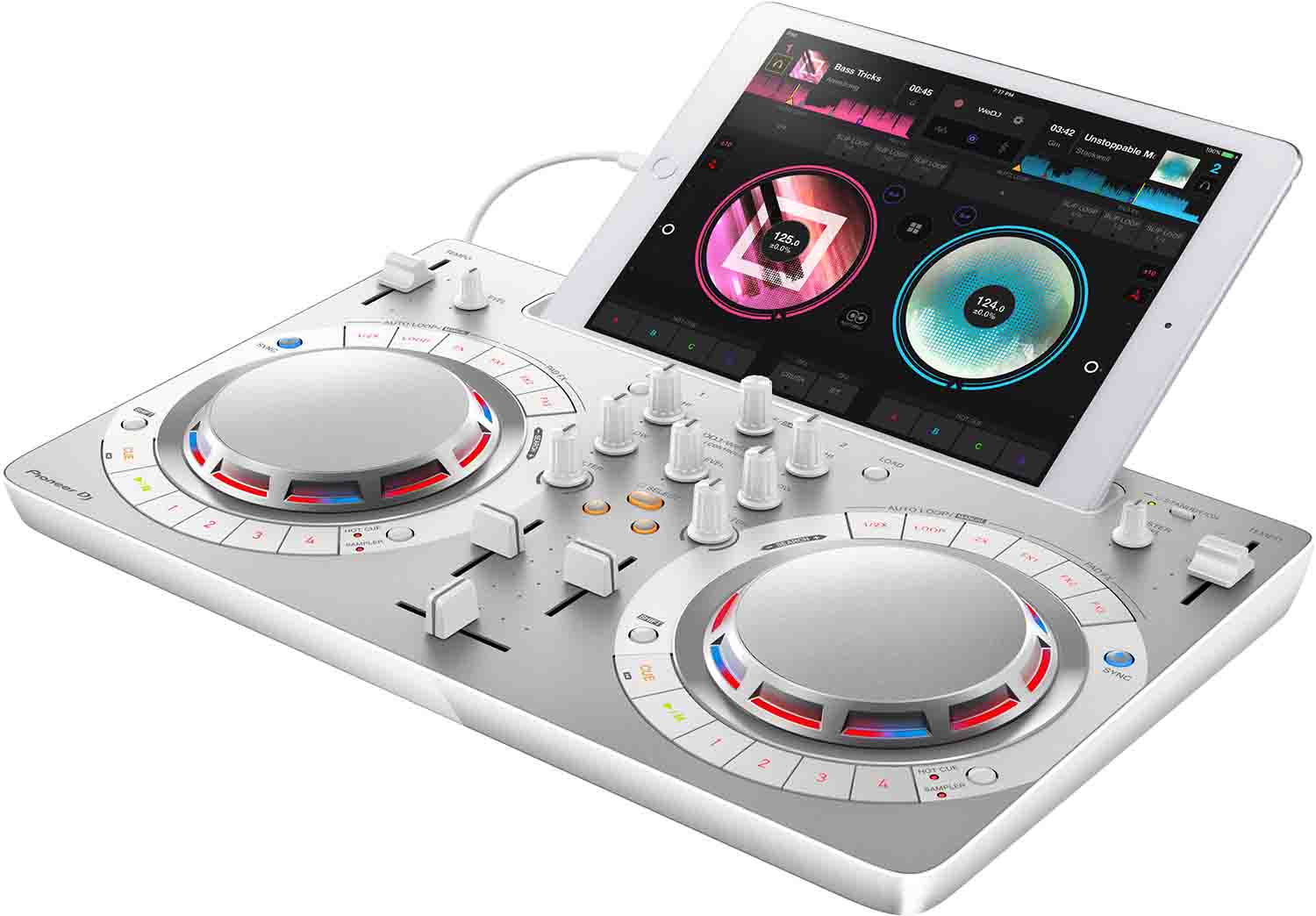 B-Stock: Pioneer DJ DDJ-WeGO4-W 2-Channel DJ Controller for Wedj - White - Hollywood DJ