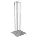 ProX XT-S4X656TOTEM 6.56 Feet Totem Package with 12in Top Plate, 30in Base Plate and Four 2 Meter F31 Tubes with White Scrim Cover - Hollywood DJ