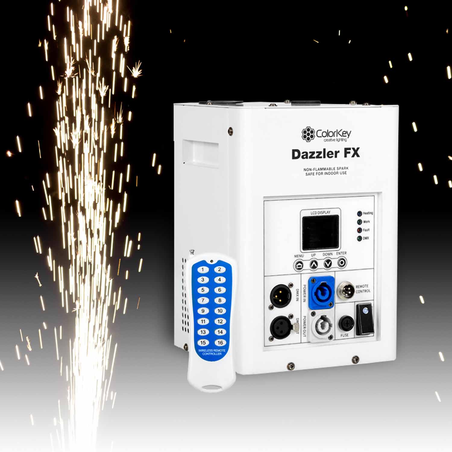 ColorKey CKU-7701 Dazzler FX Cold Spark Machine - White - Hollywood DJ