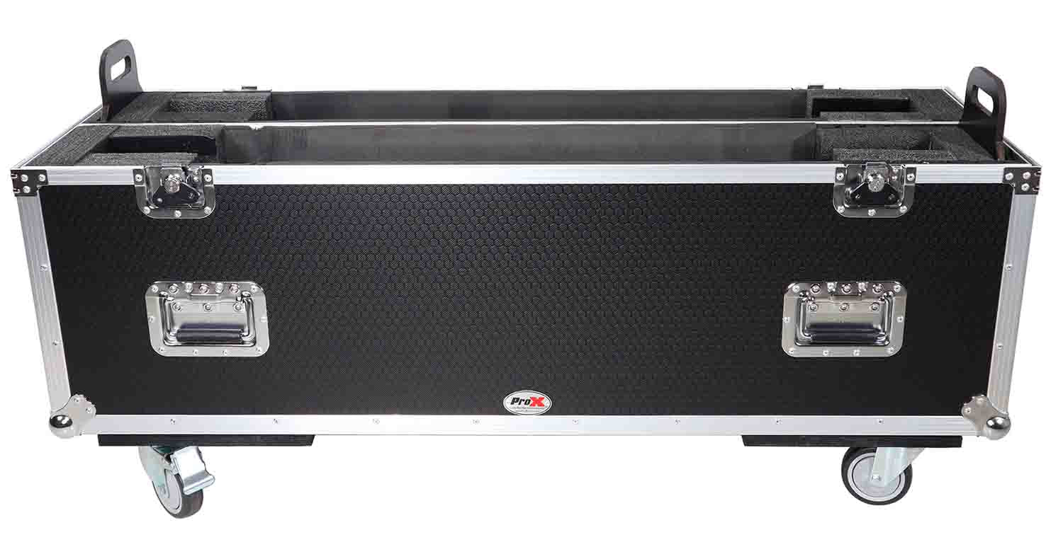 ProX XS-LCD4350WX2 Road Case for Flat Panel LCD-LED-Plasma Monitor Holds up to Two 43"-50" TVs Adjustable Case W-4 Inch Casters - Hollywood DJ