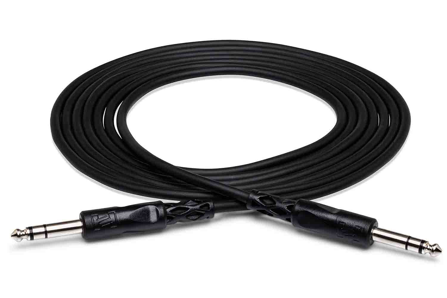 Hosa CSS-115 Balanced Interconnect Cable, 1/4 in TRS to Same - 15 Feet - Hollywood DJ