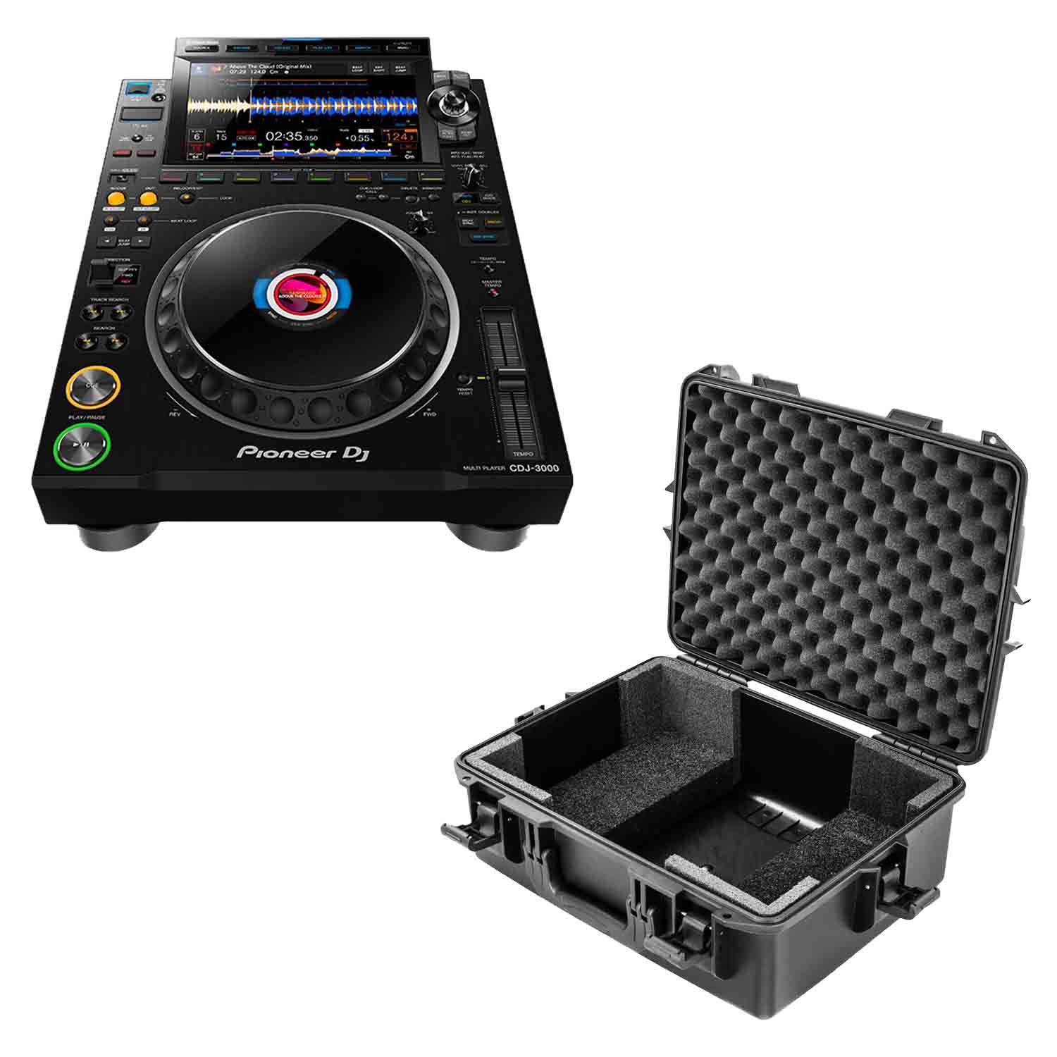 Pioneer DJ CDJ3000 Package with Odyssey Vulcan Light Weight Molded Case - Hollywood DJ