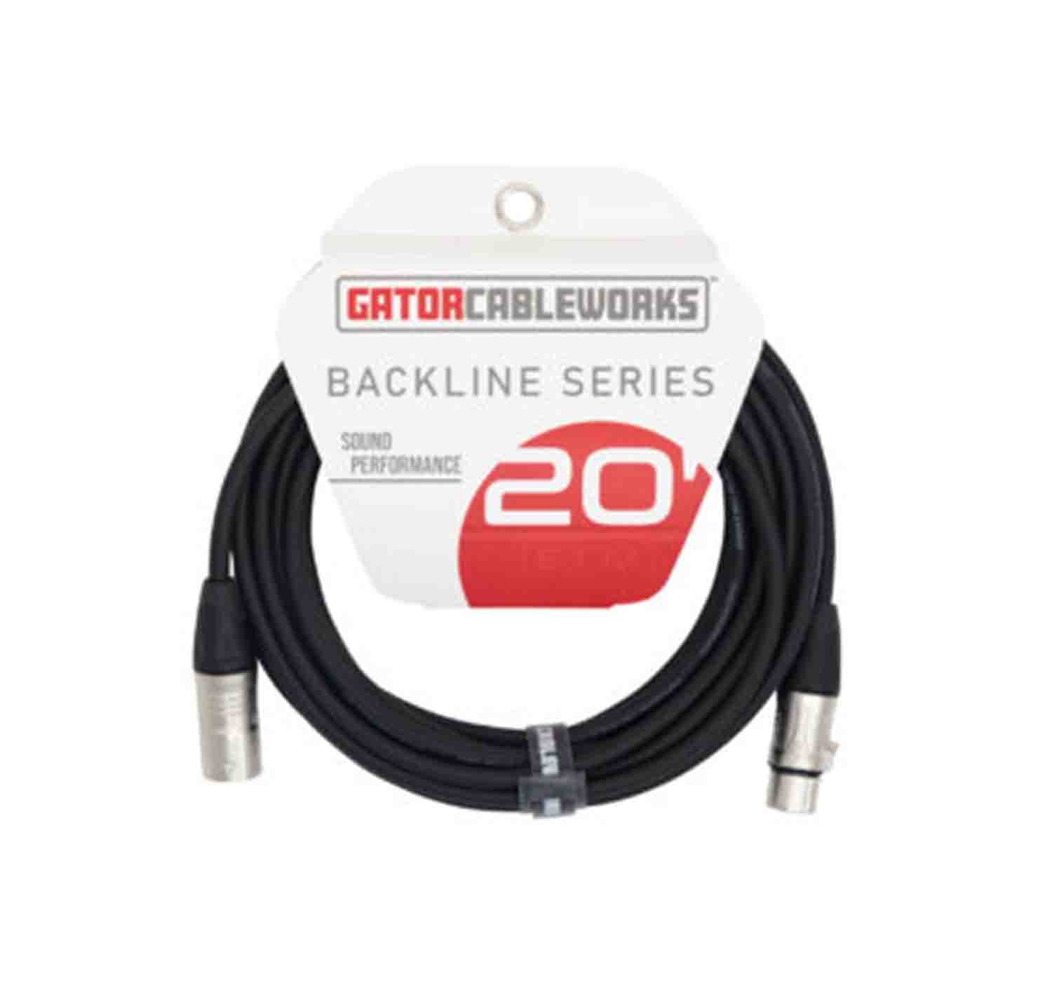 Gator Cableworks GCWB-XLR Backline Series XLR Microphone Cable - Hollywood DJ