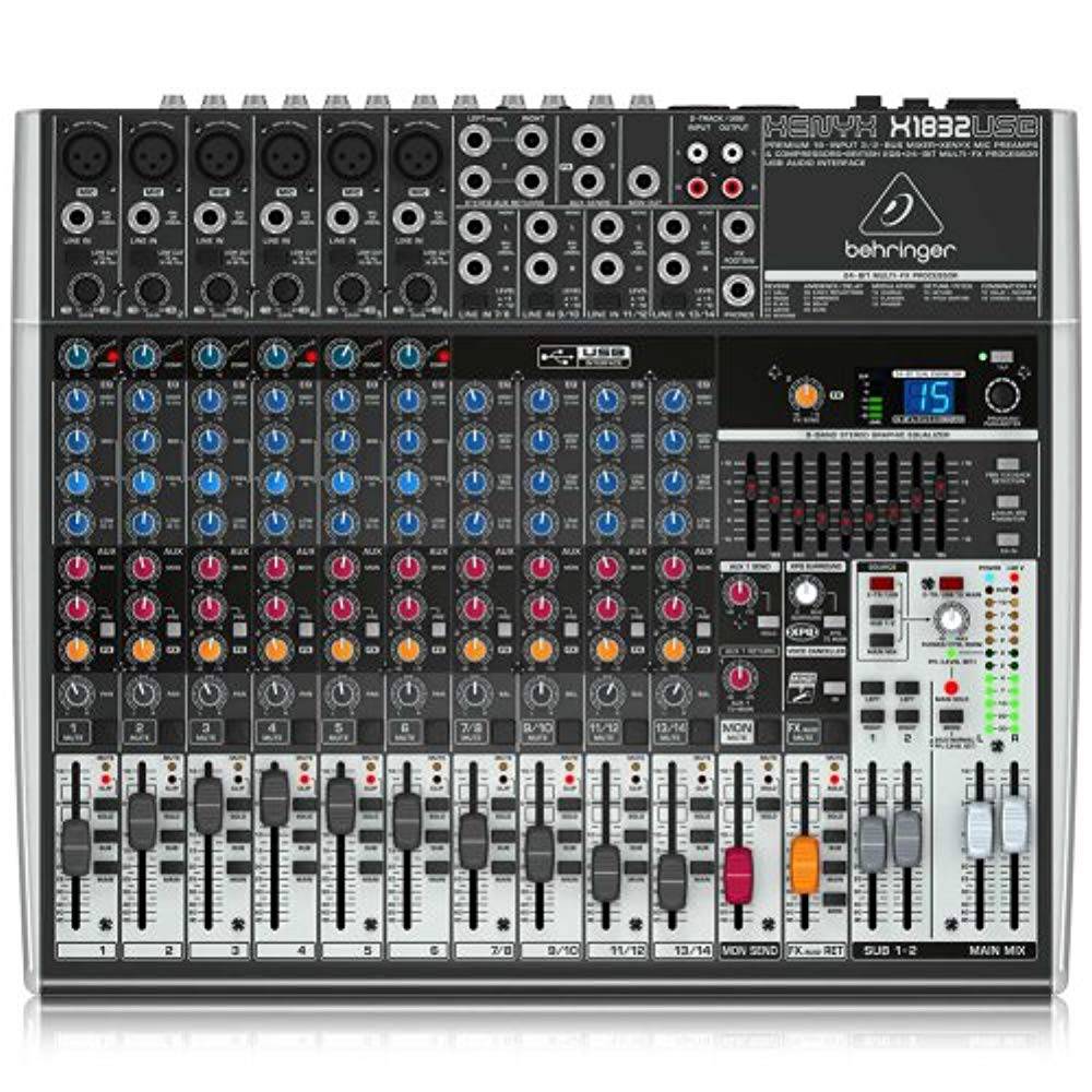 Behringer X1832USB, 16-Input 2/2-Bus Mixer - Hollywood DJ