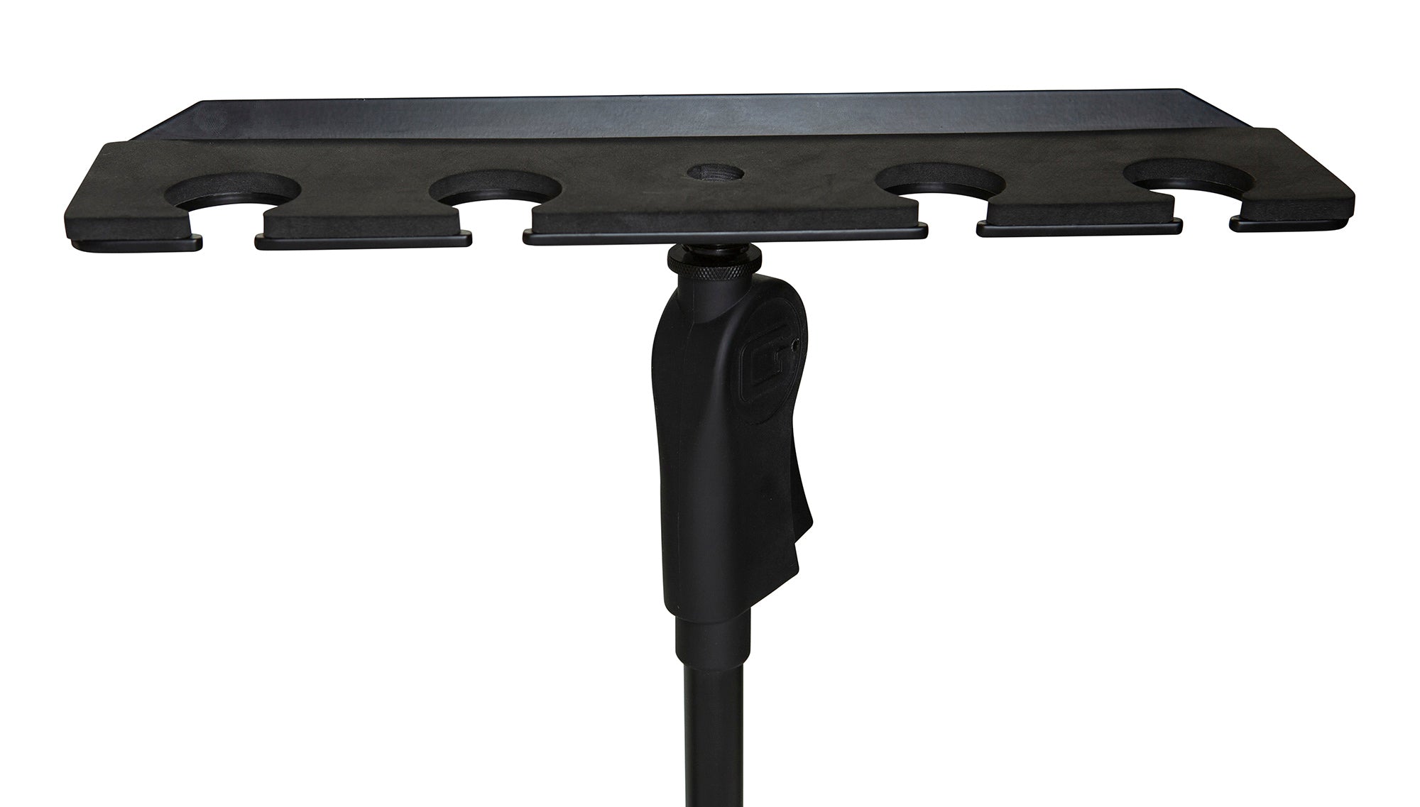 Gator Frameworks GFW-MIC-4TRAY Multi Mic Holder Ð Four (4) Mics - Hollywood DJ