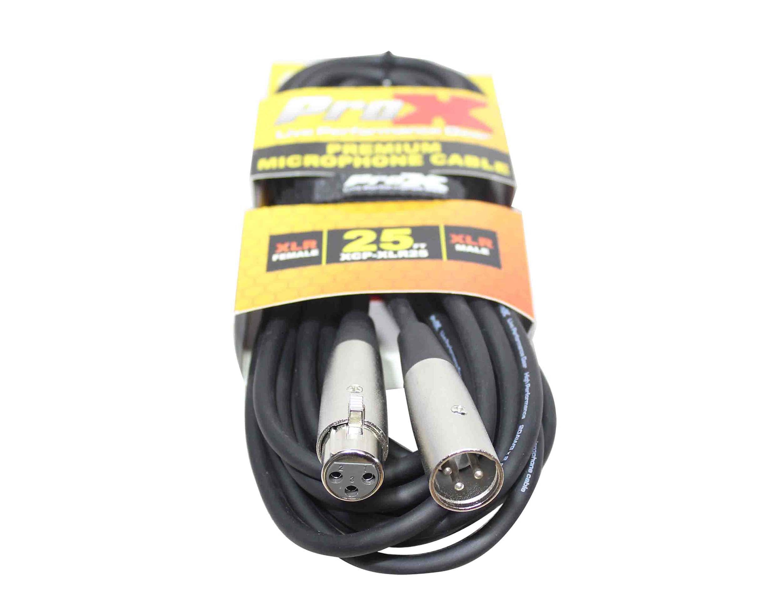 Prox XCP-XLR25 Balanced XLR3-F to XLR3-M Premium Audio Microphone Cable - 25 Feet by ProX Cases