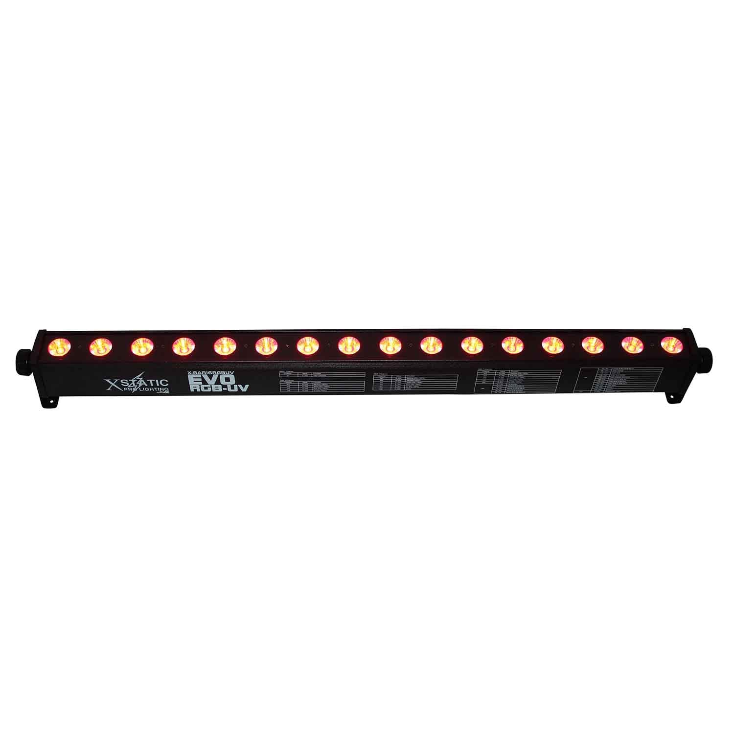 ProX X-BAR16RGBUV EVO RGB-UV Bar16 64W High Power RGB-UV LED Wash Light - Hollywood DJ