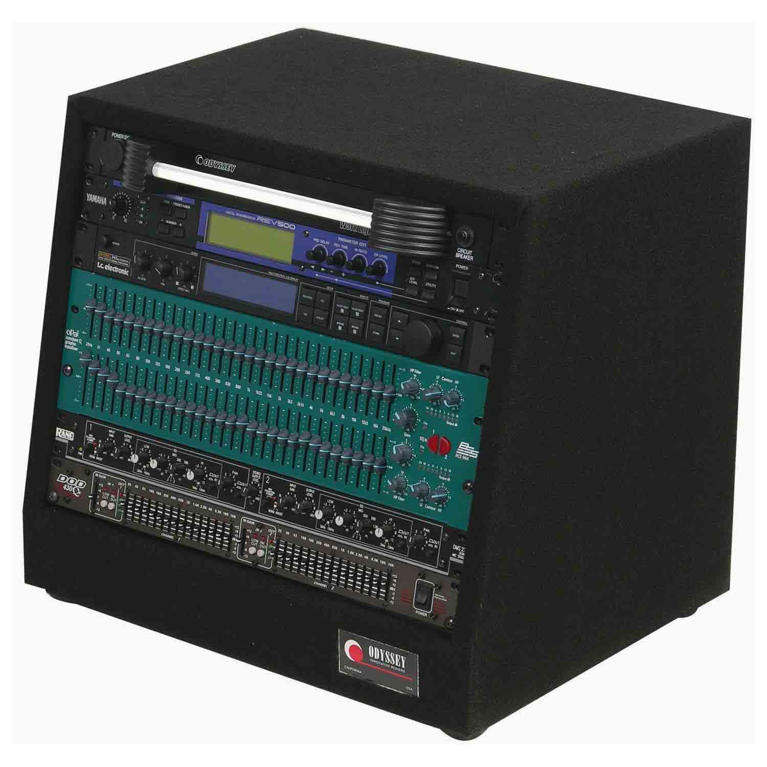 Odyssey CRS08 8 Space Carpeted Studio Rack - Hollywood DJ