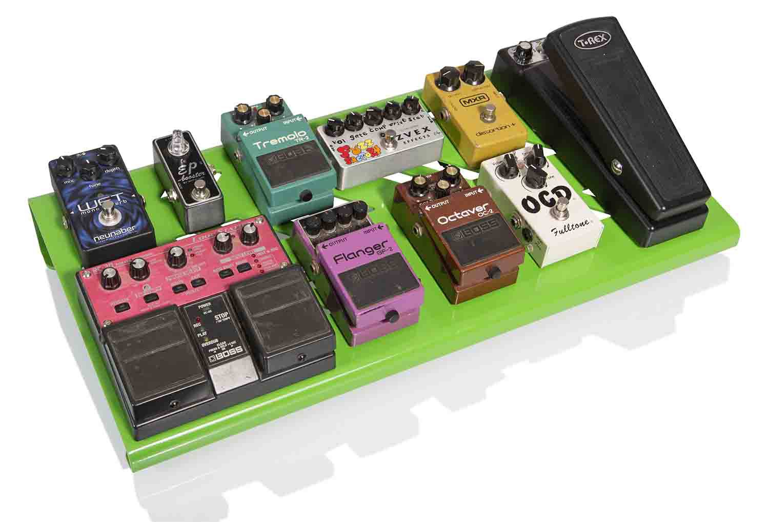 Gator Cases GPB-BAK-GR Large Pedal Board with Carry Bag - Green - Hollywood DJ