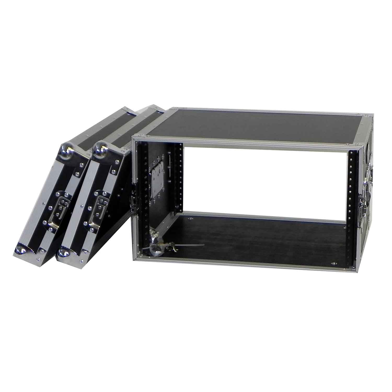 ProX Cases X-6UE Effects Rack Case with 6U Deluxe 14" Deep 19" Width - Hollywood DJ