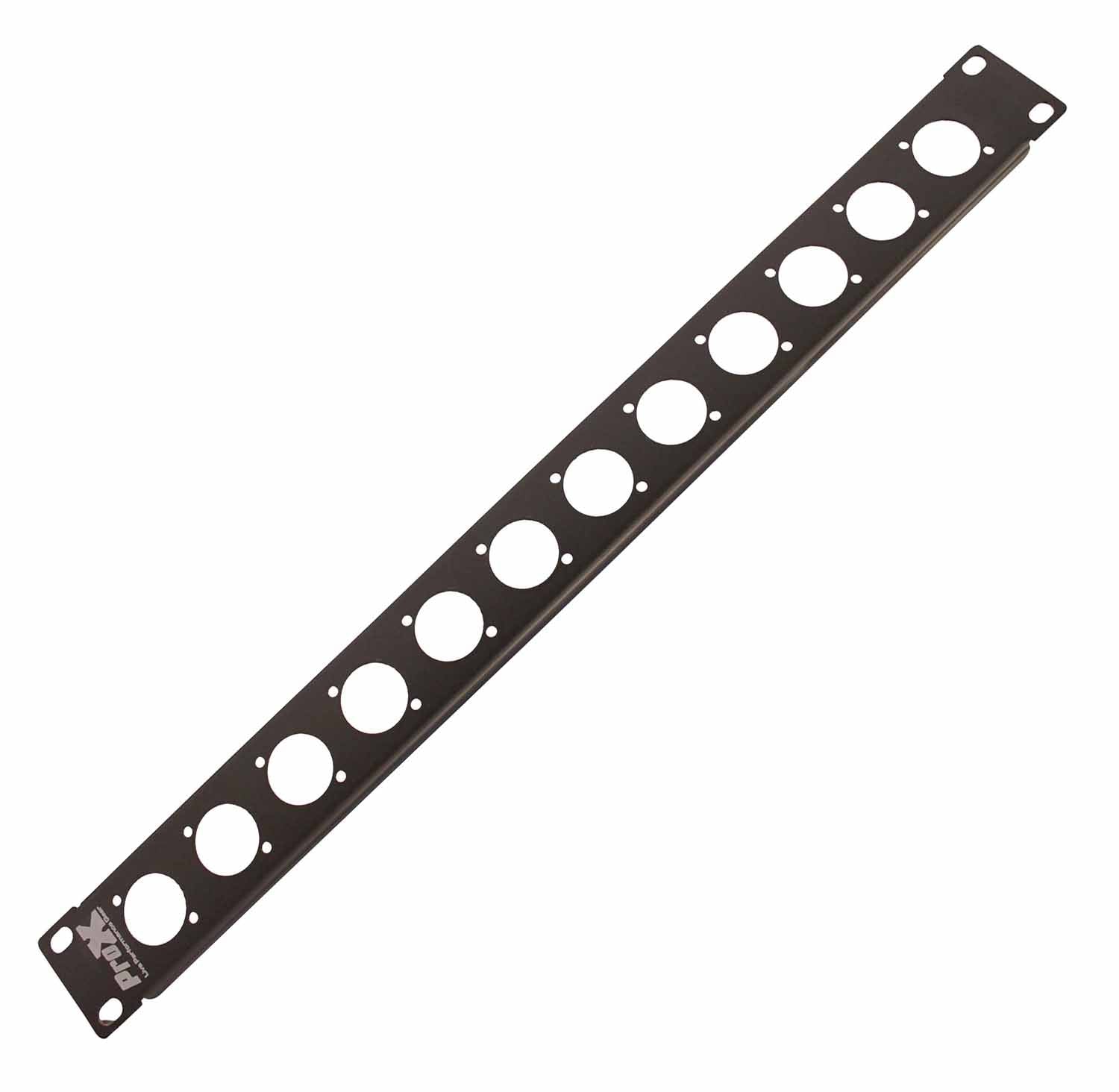 ProX T-1U12XLR 1U Rack Panel Punched for 12 XLR, speakON or powerCON Connectors - Hollywood DJ