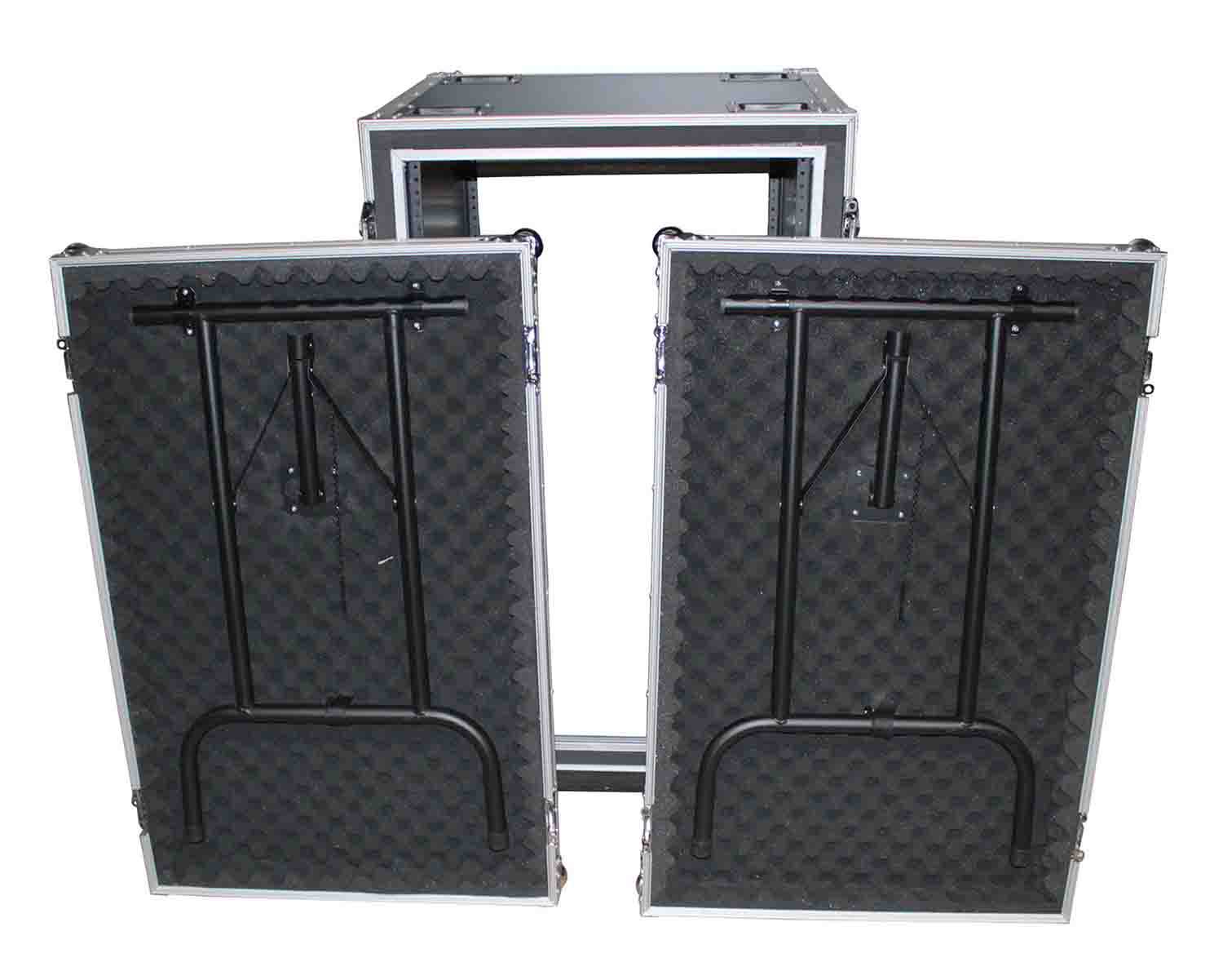 ProX T-14RSPWDST 14U Space Shockproof Amp Rack ATA Flight Case 20" Depth - Hollywood DJ