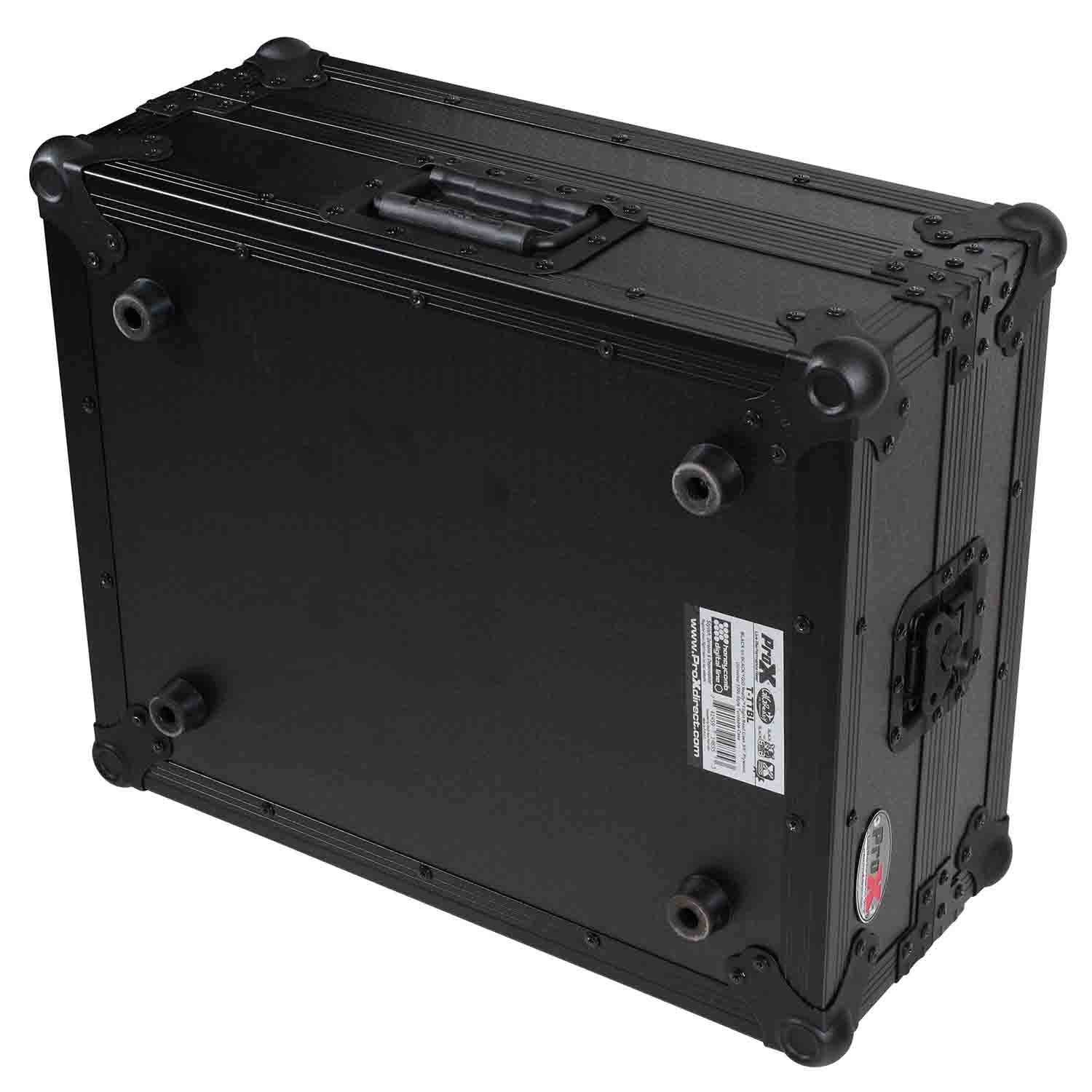 ProX T-TTBL Flight Case for Turntable with Foam Kit - Black on Black - Hollywood DJ