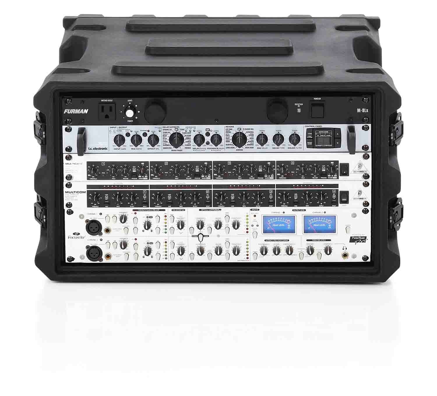 Gator Cases G-PRO-6U-19, 6U Deep Molded Audio Rack Case - 19 Inch - Hollywood DJ